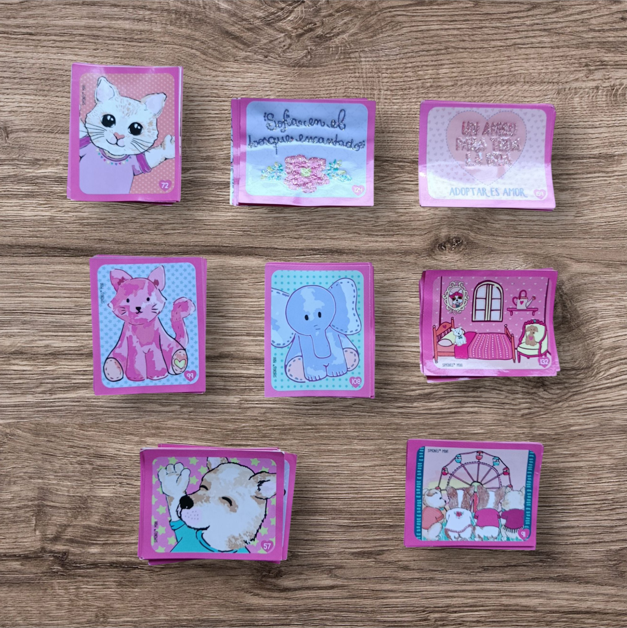 Lote 61 figuritas sin repetir Simones Mini