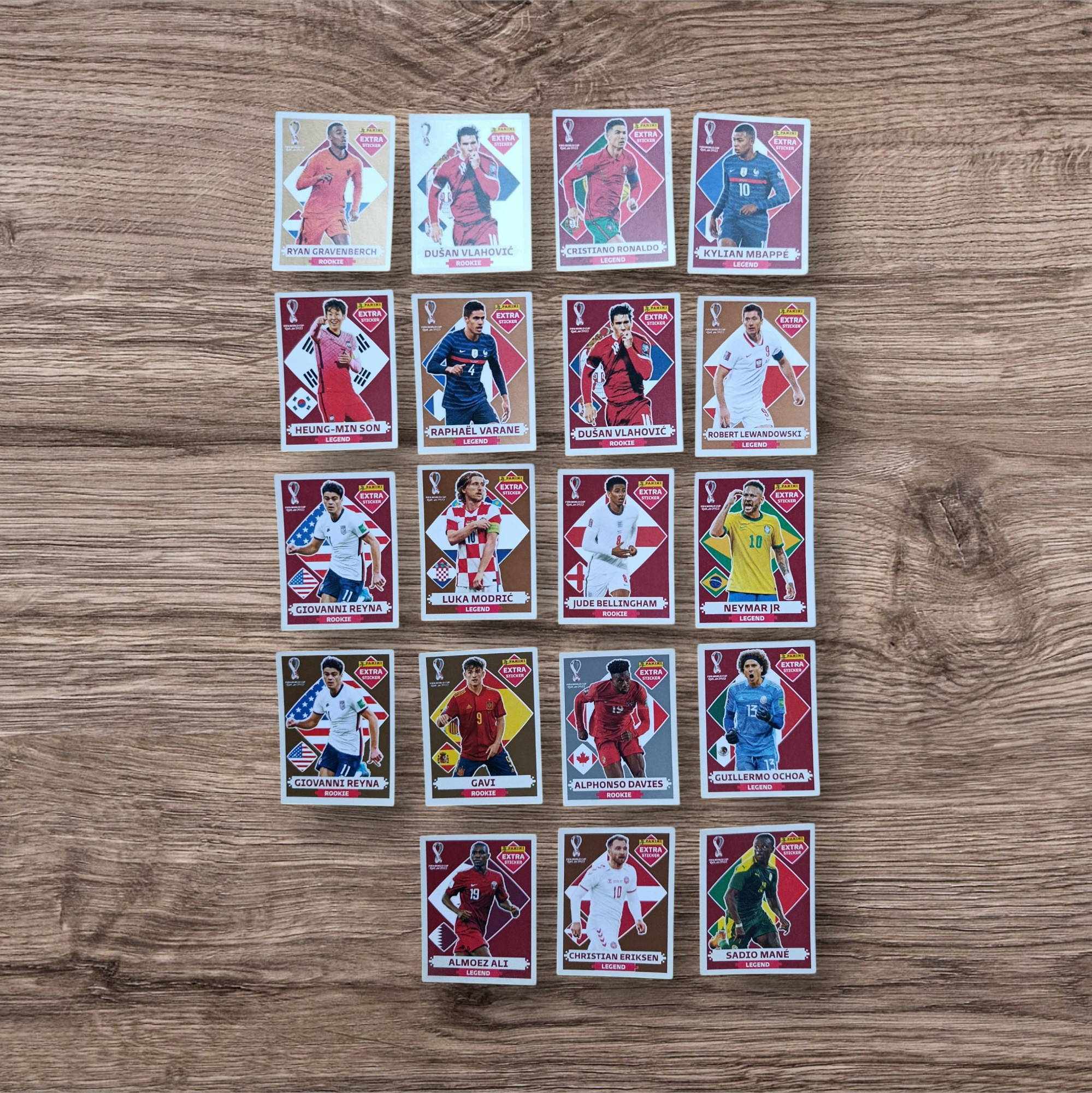 Lote 19 figuritas sin repetir EXTRAS Mundial Qatar 2022