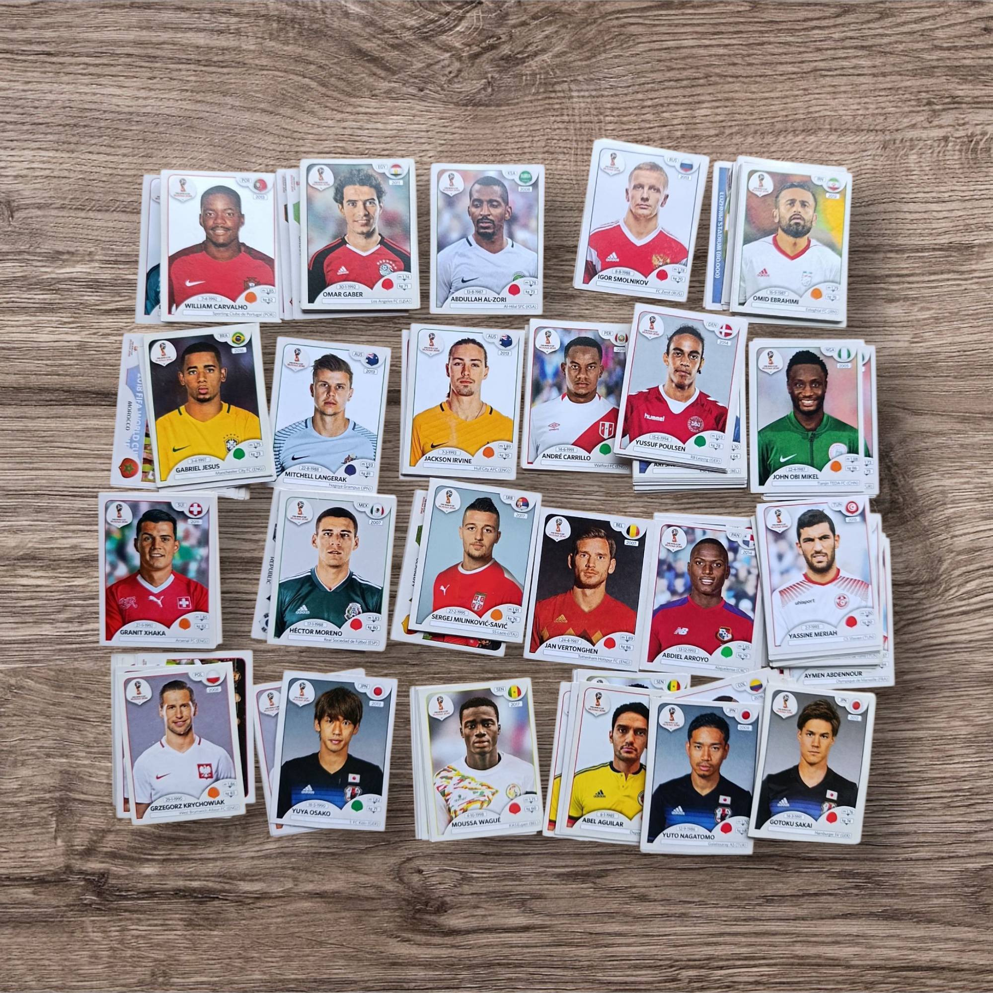 Lote 458 figuritas sin repetir Mundial Rusia 2018