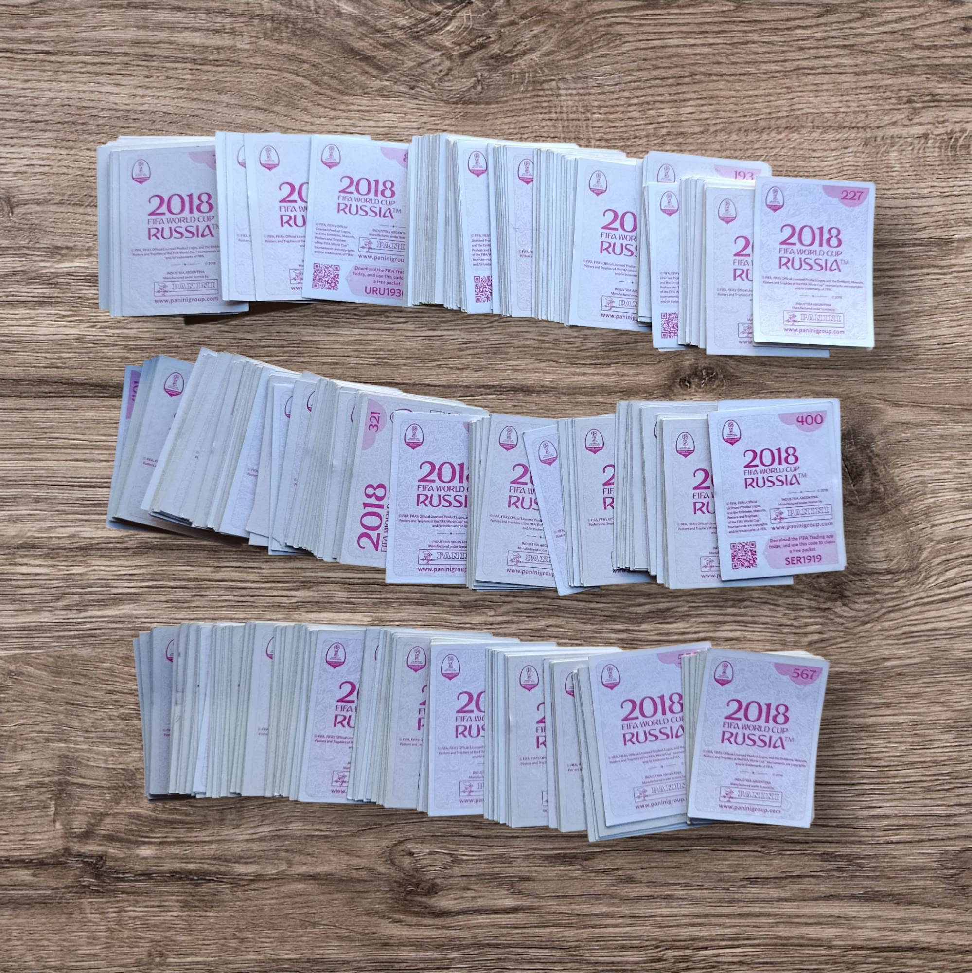 Lote 501 figuritas sin repetir Mundial Rusia 2018