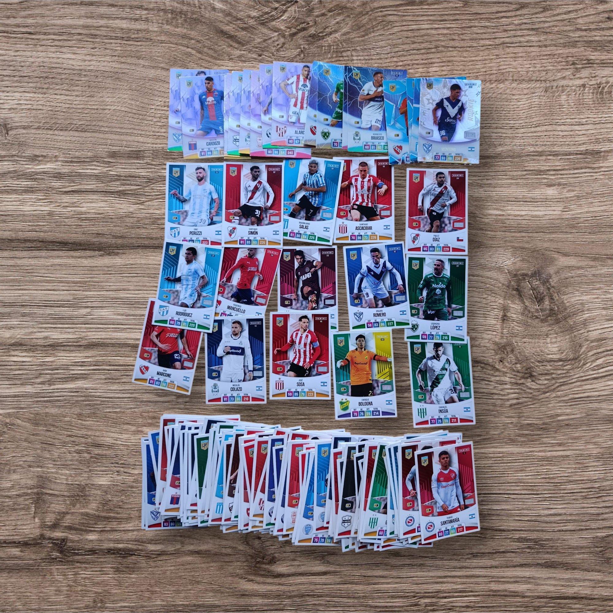 Lote 206 cartas sin repetir Adrenalyn Liga Profesional del Fútbol Argentino