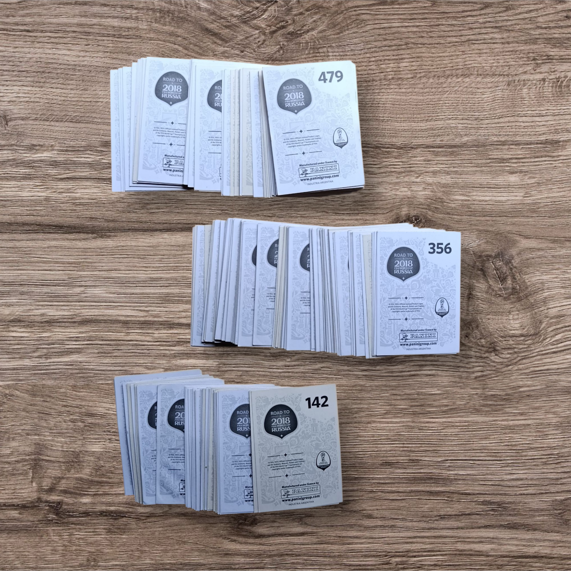 Lote 214 figuritas sin repetir Road to Rusia 2018