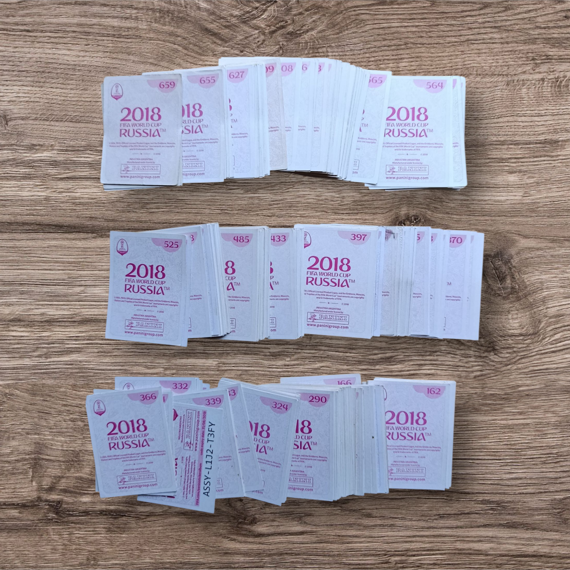 Lote 323 figuritas sin repetir Mundial Rusia 2018