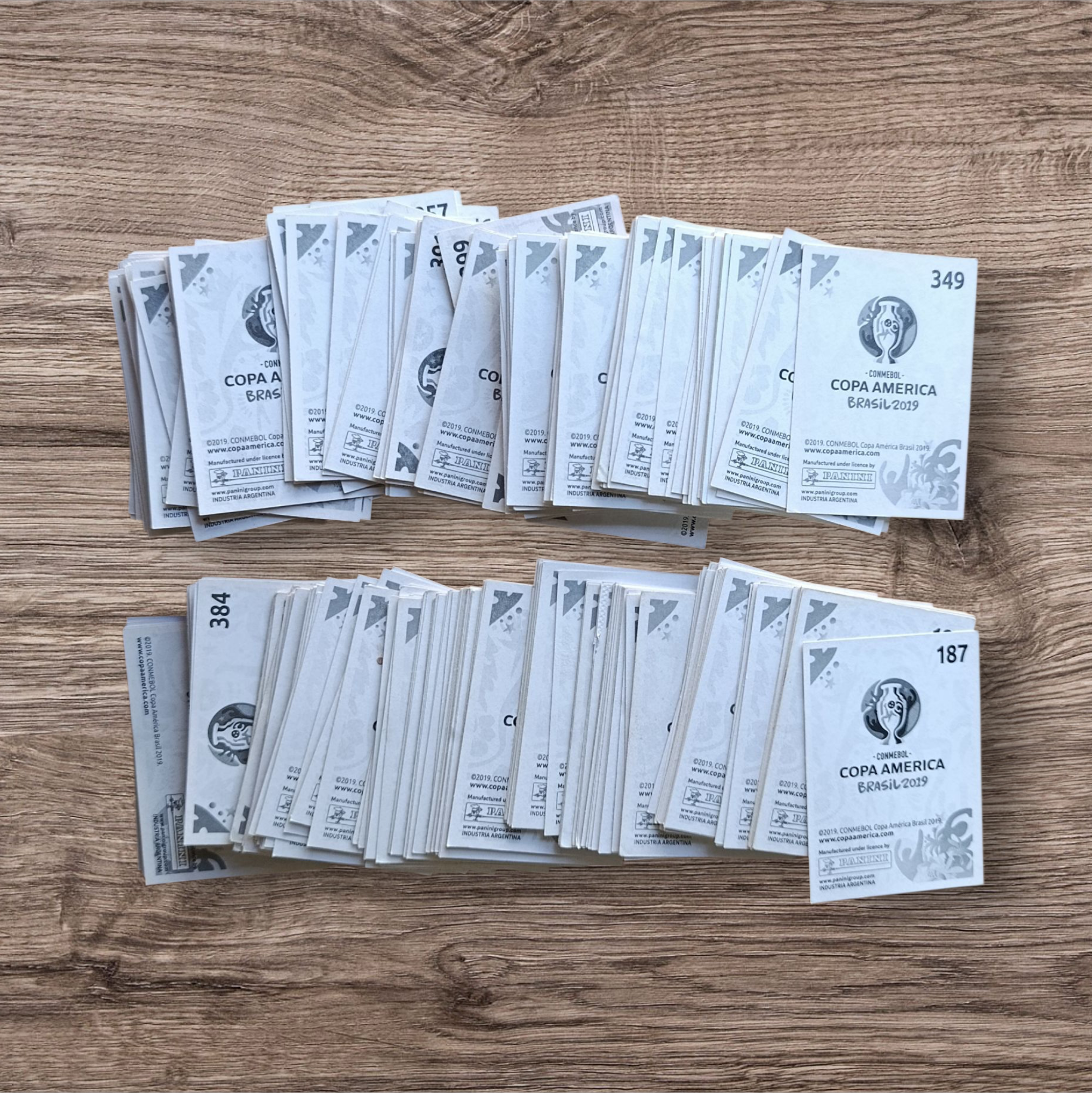 Lote 320 figuritas sin repetir Copa América Brasil 2019