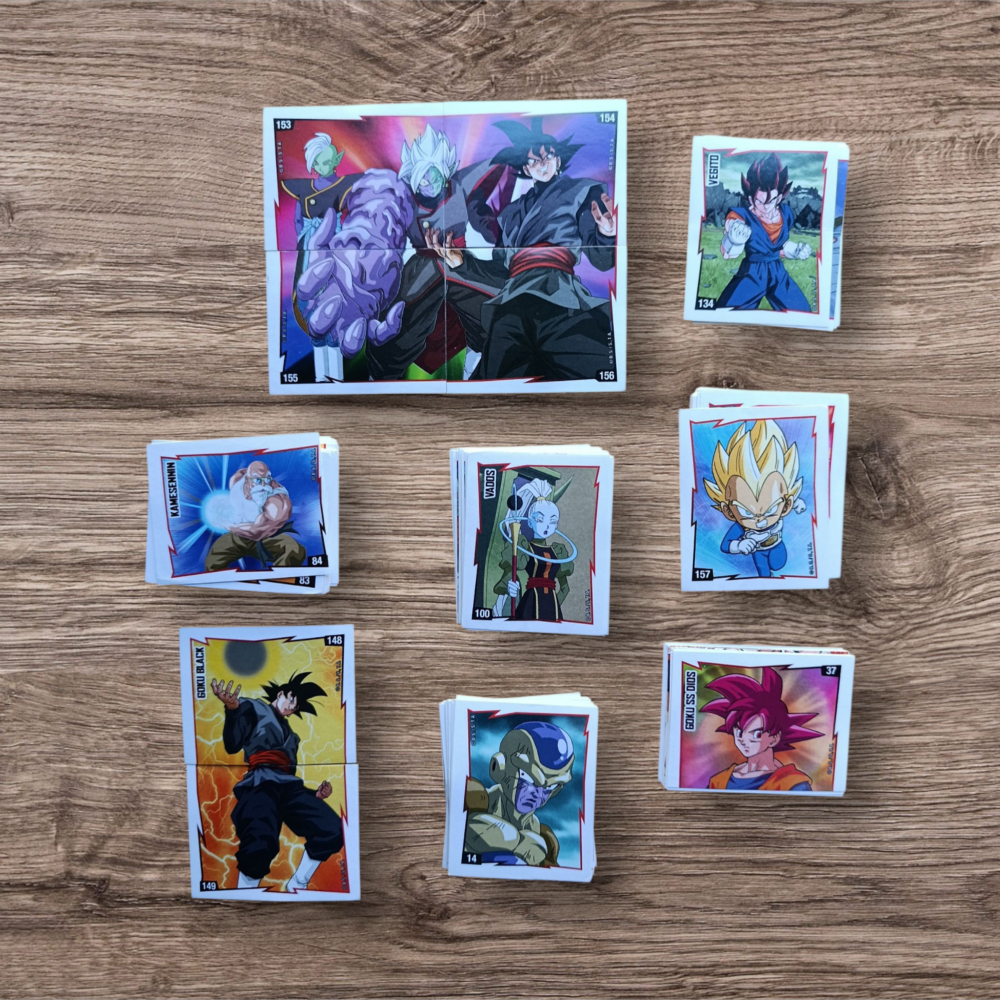 Lote 154 figuritas sin repetir Dragon Ball