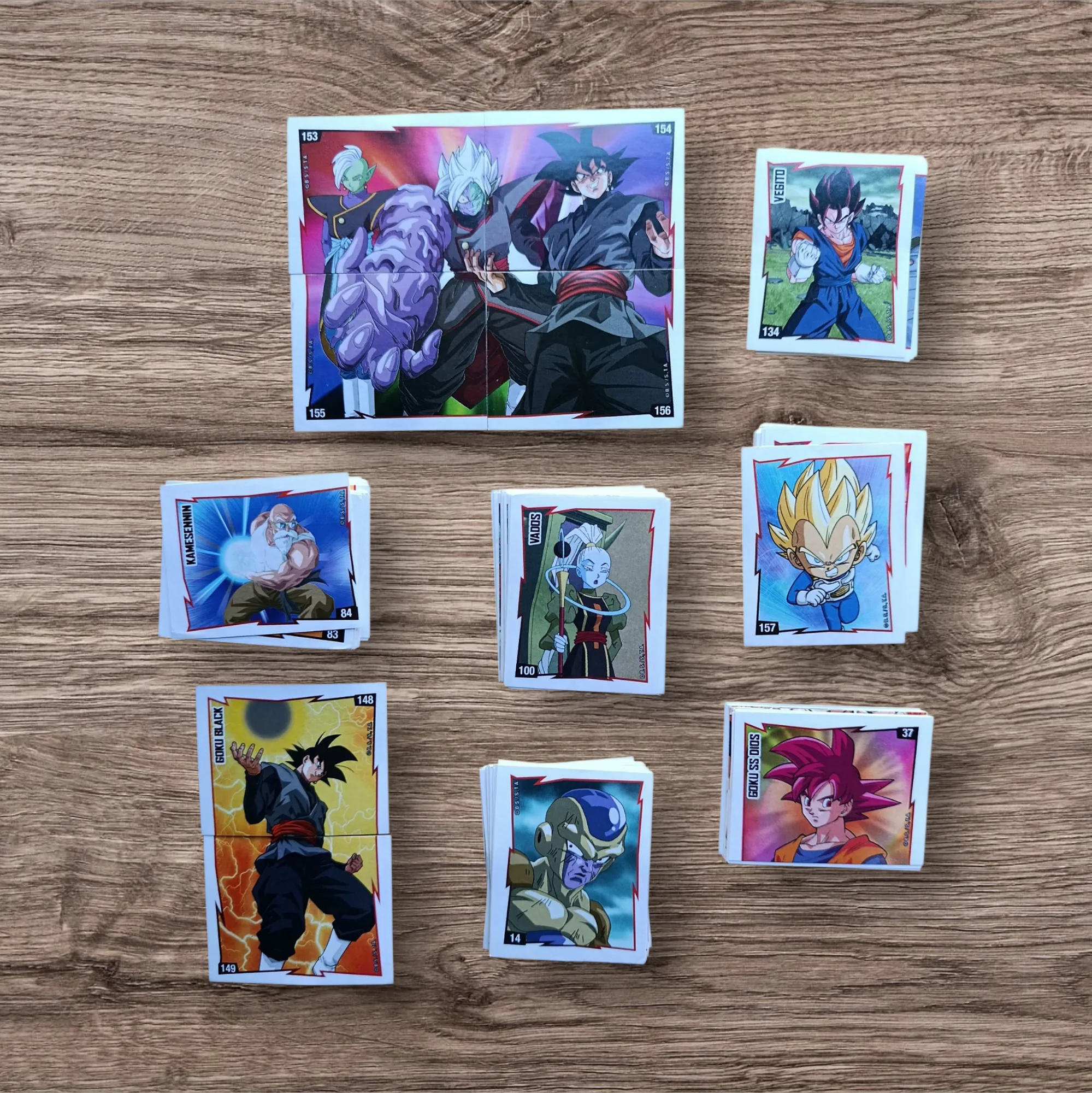 Lote 154 figuritas sin repetir Dragon Ball