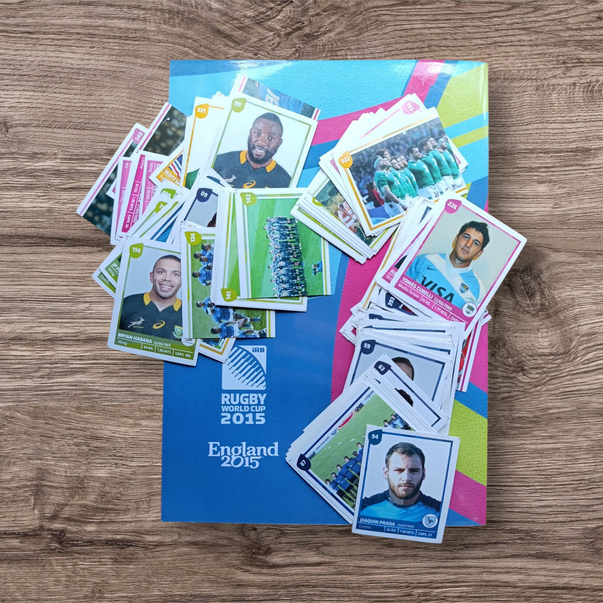 Álbum + 154 figuritas sin repetir Rugby World Cup 2015