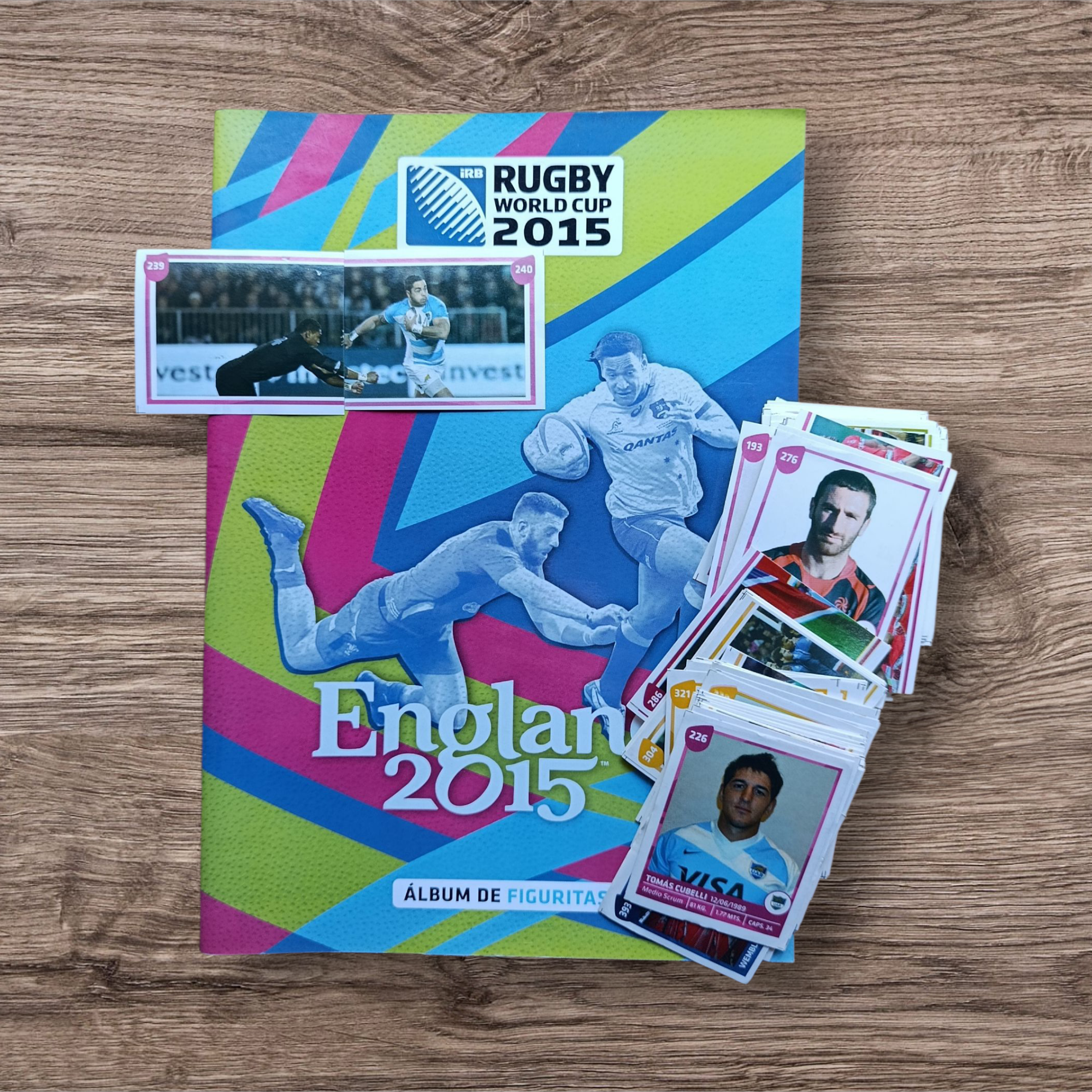 Álbum + 154 figuritas sin repetir Rugby World Cup 2015