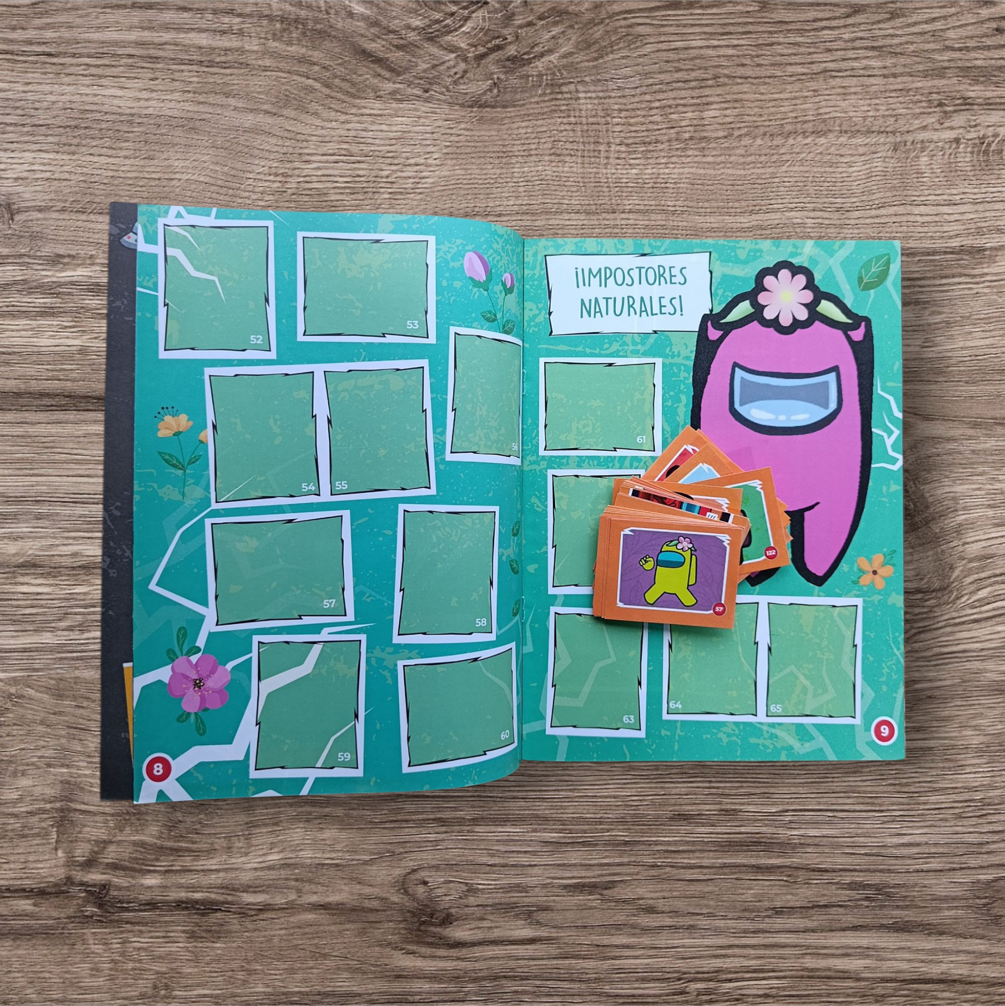 Álbum + 74 figuritas sin repetir Among Us