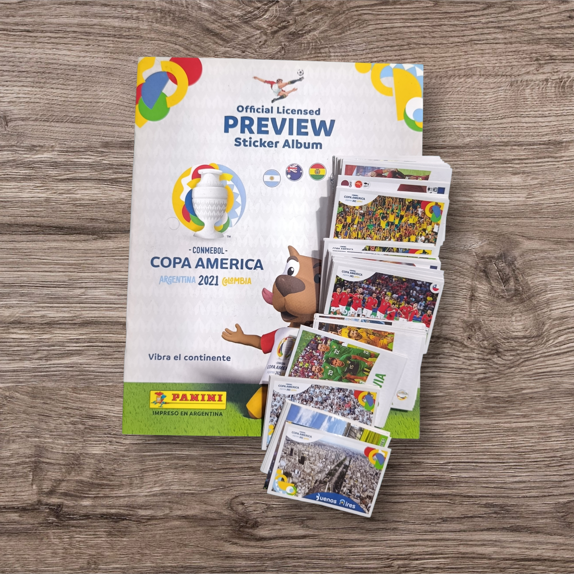 Álbum + 173 figuritas sin repetir Copa América 2021 Preview