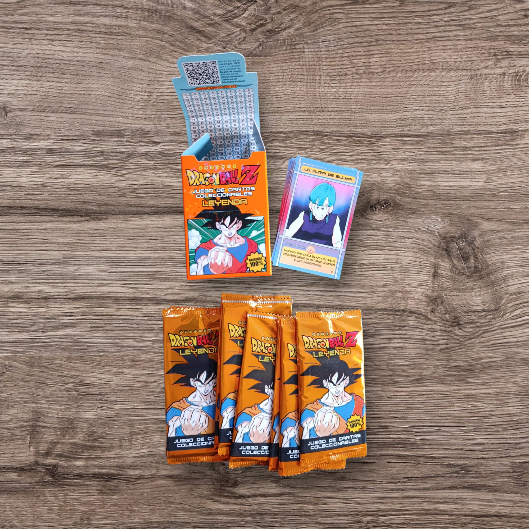 Mazo inicial Dragon Ball Leyendas serie 1 + 10 sobres de extensiones