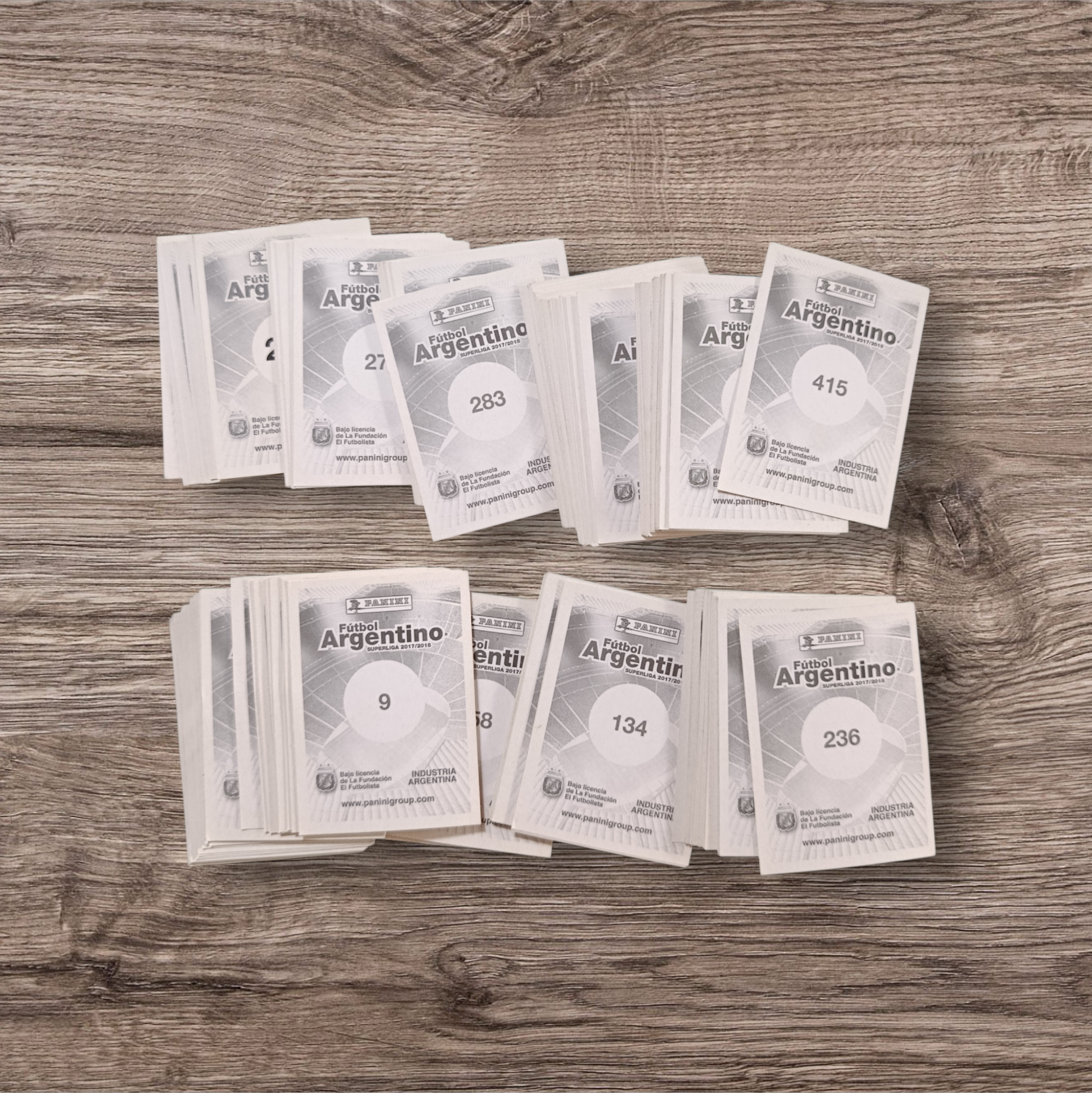 Lote 189 figuritas Fútbol Argentino 2017/2018