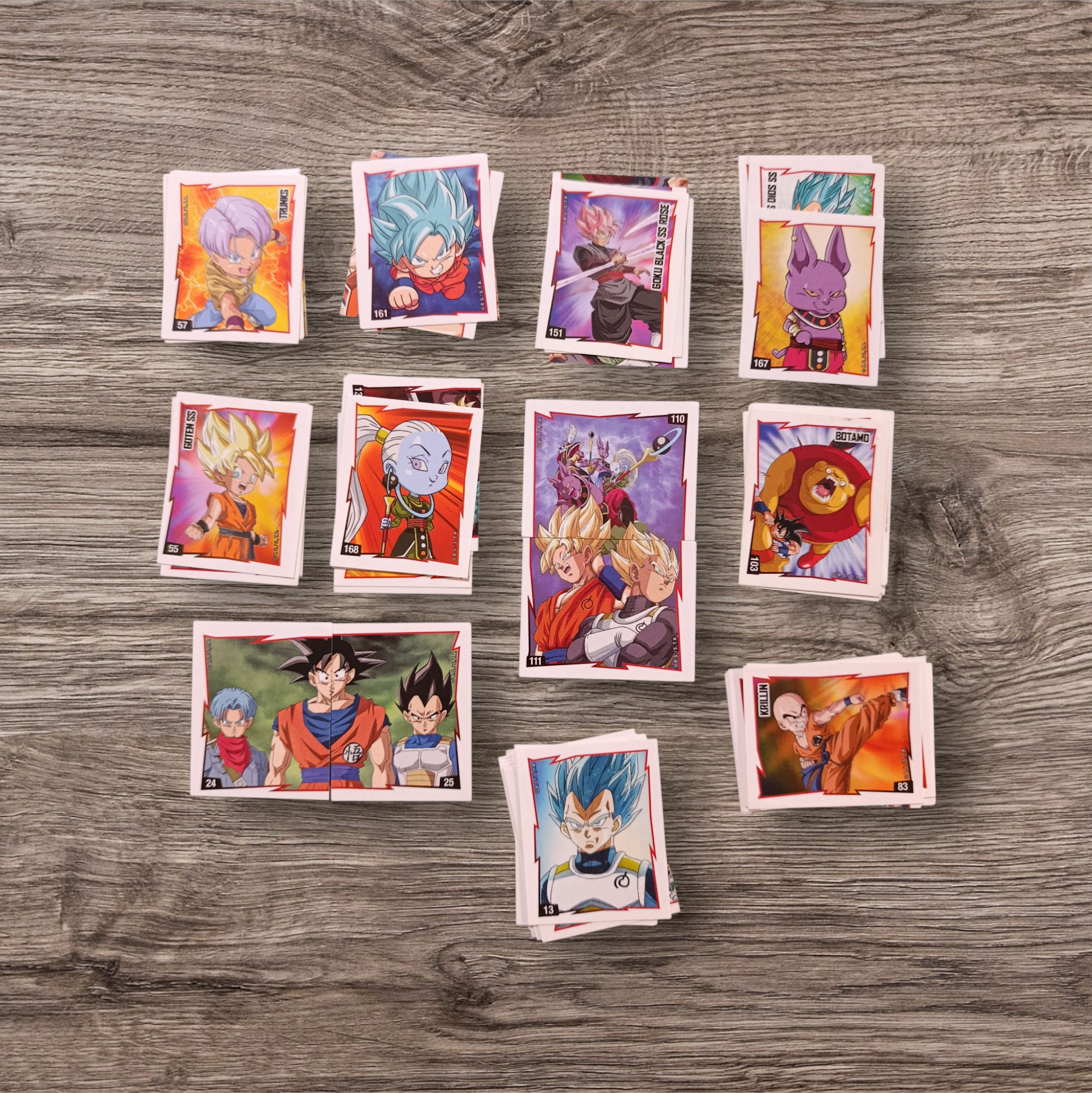 Lote 59 figuritas sin repetir Dragon Ball Z