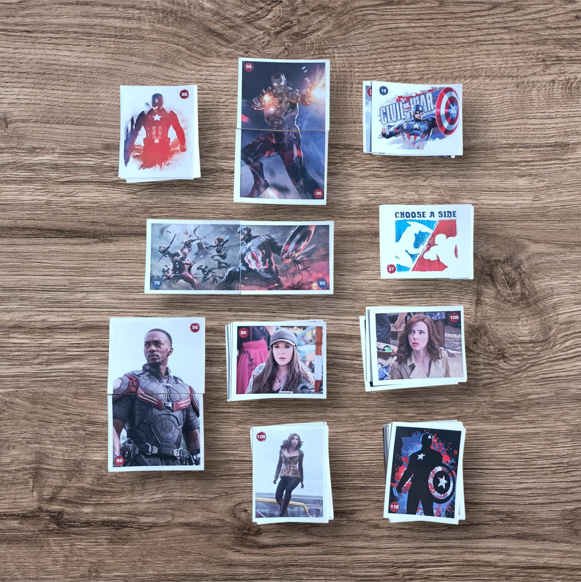 Lote 63 figuritas sin repetir Civil War