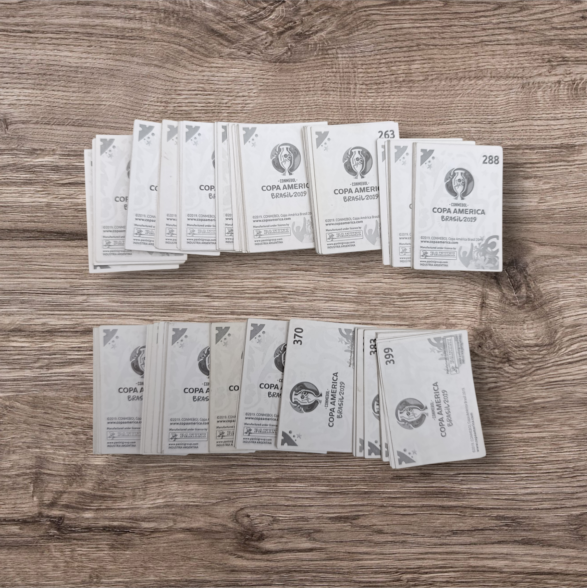 Lote 182 figuritas sin repetir Copa América Brasil 2019