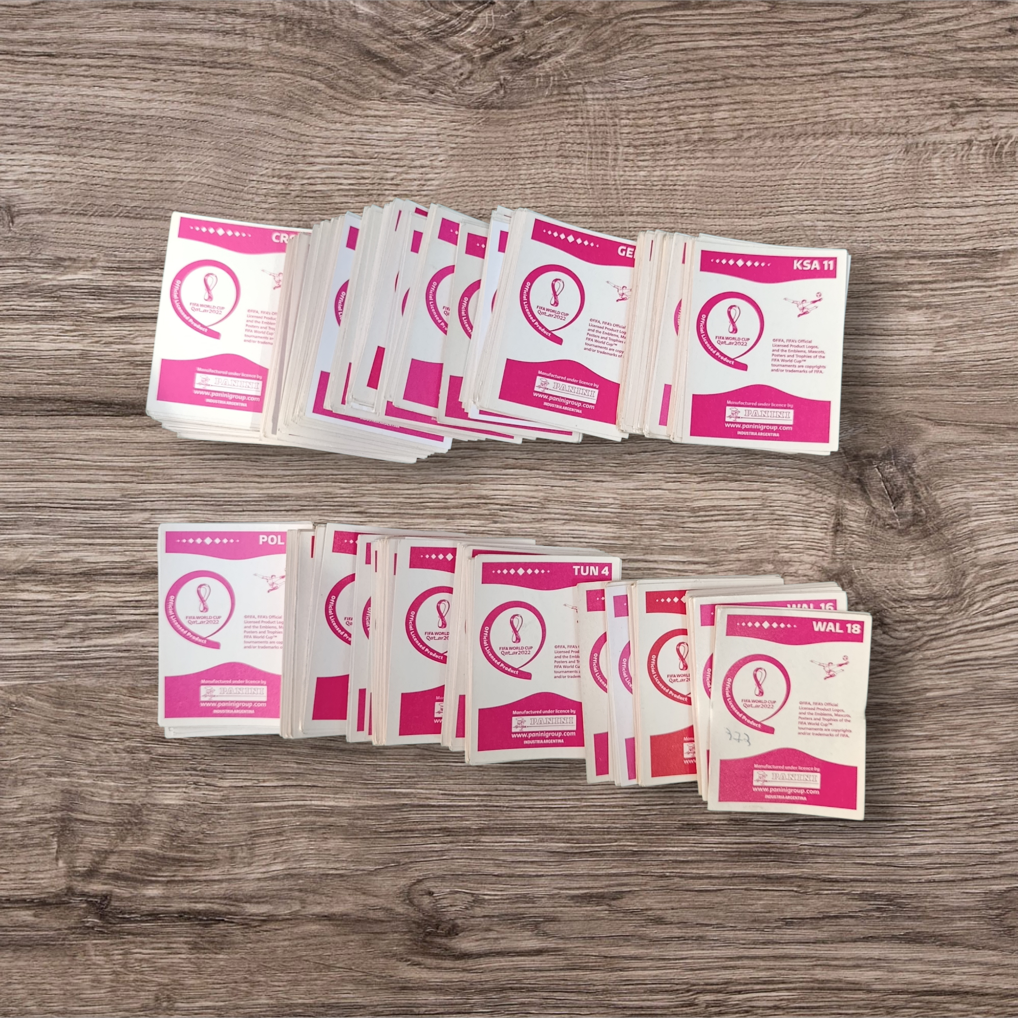 Lote 373 figuritas sin repetir Mundial Qatar 2022