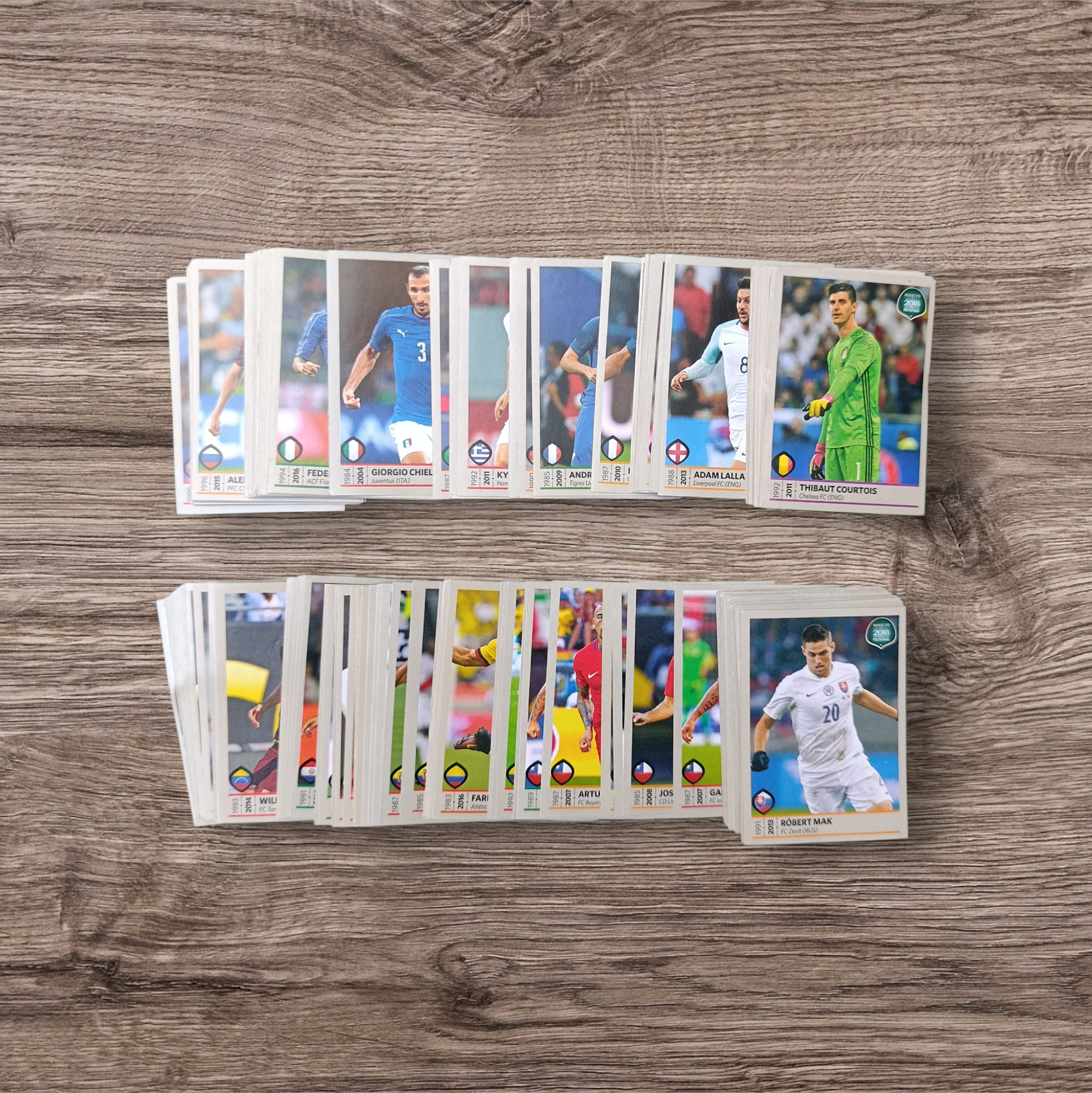 Lote 202 figuritas sin repetir Road to Rusia 2018