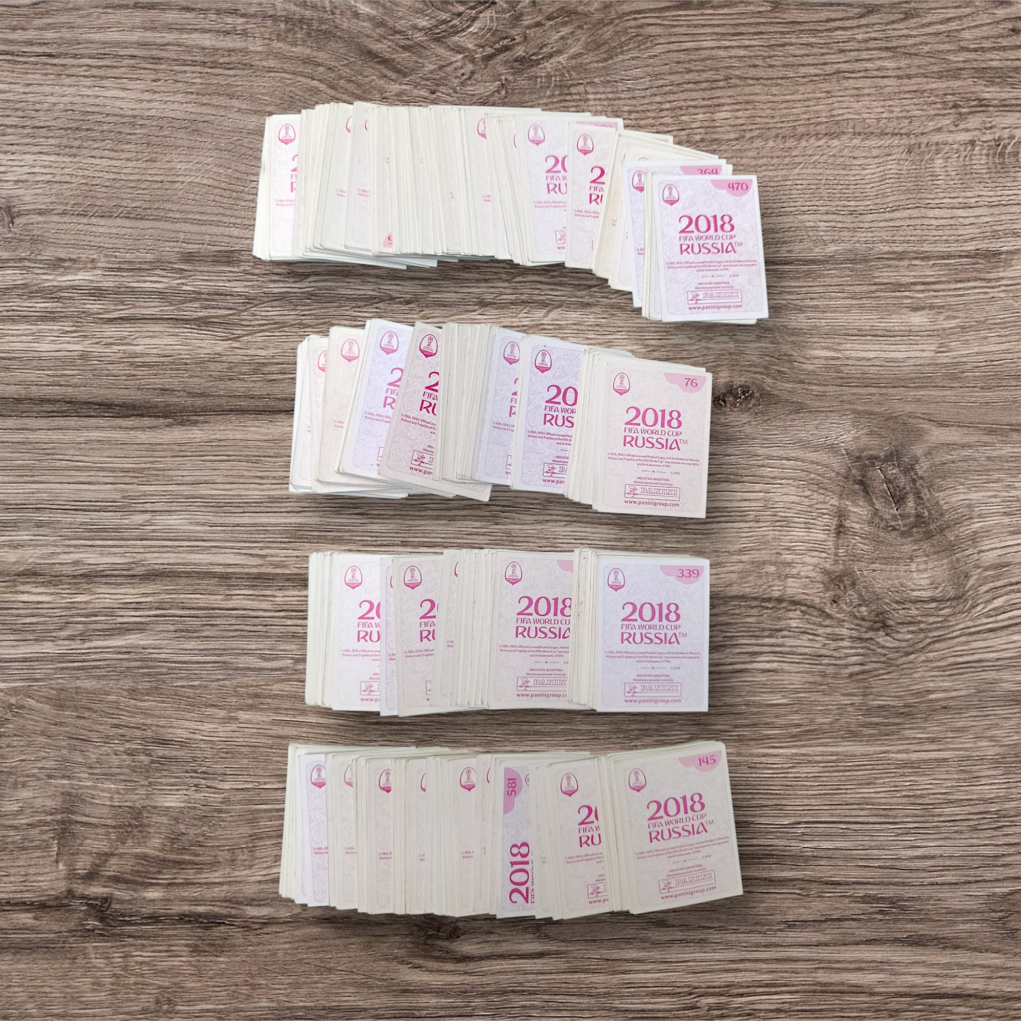 Lote 452 figuritas sin repetir Mundial Rusia 2018