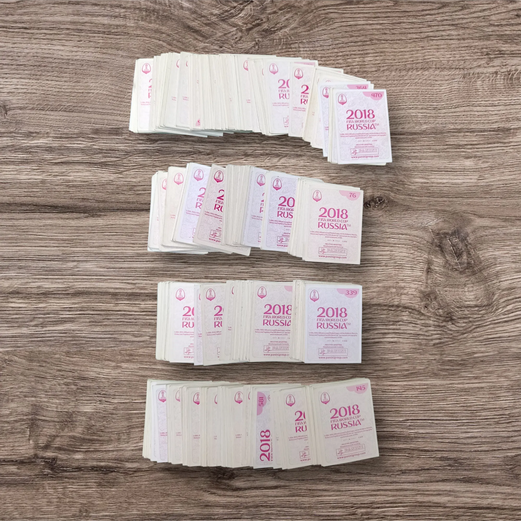 Lote 452 figuritas sin repetir Mundial Rusia 2018