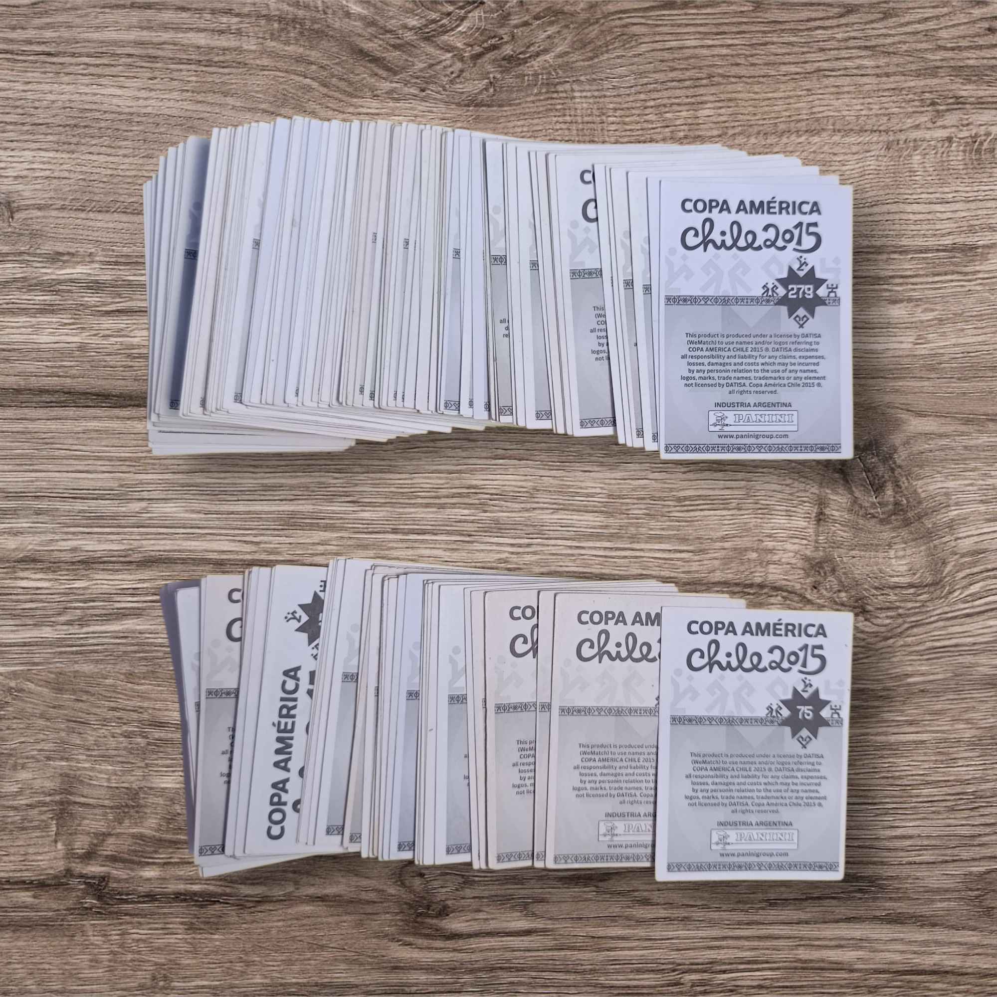 Lote 179 figuritas sin repetir Copa América Chile 2015