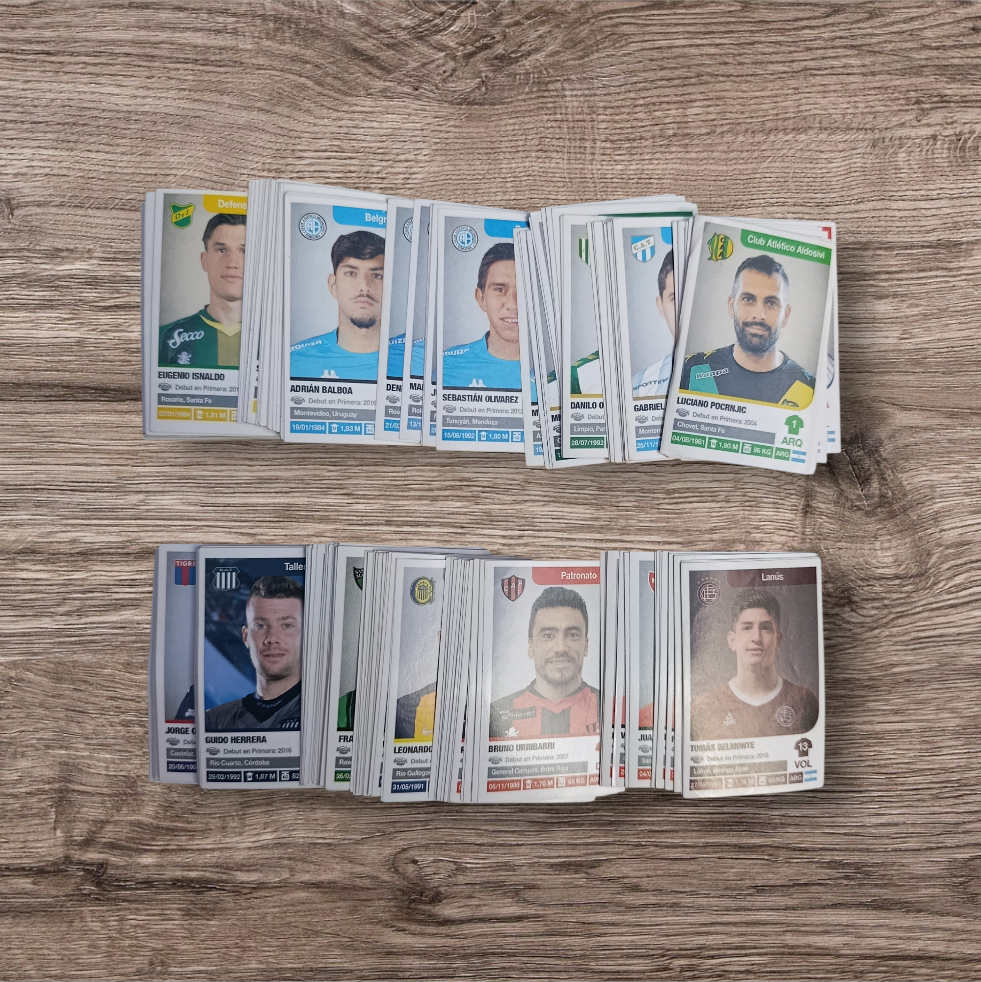 Lote 224 figuritas sin repetir Fútbol Argentino 2018-2019