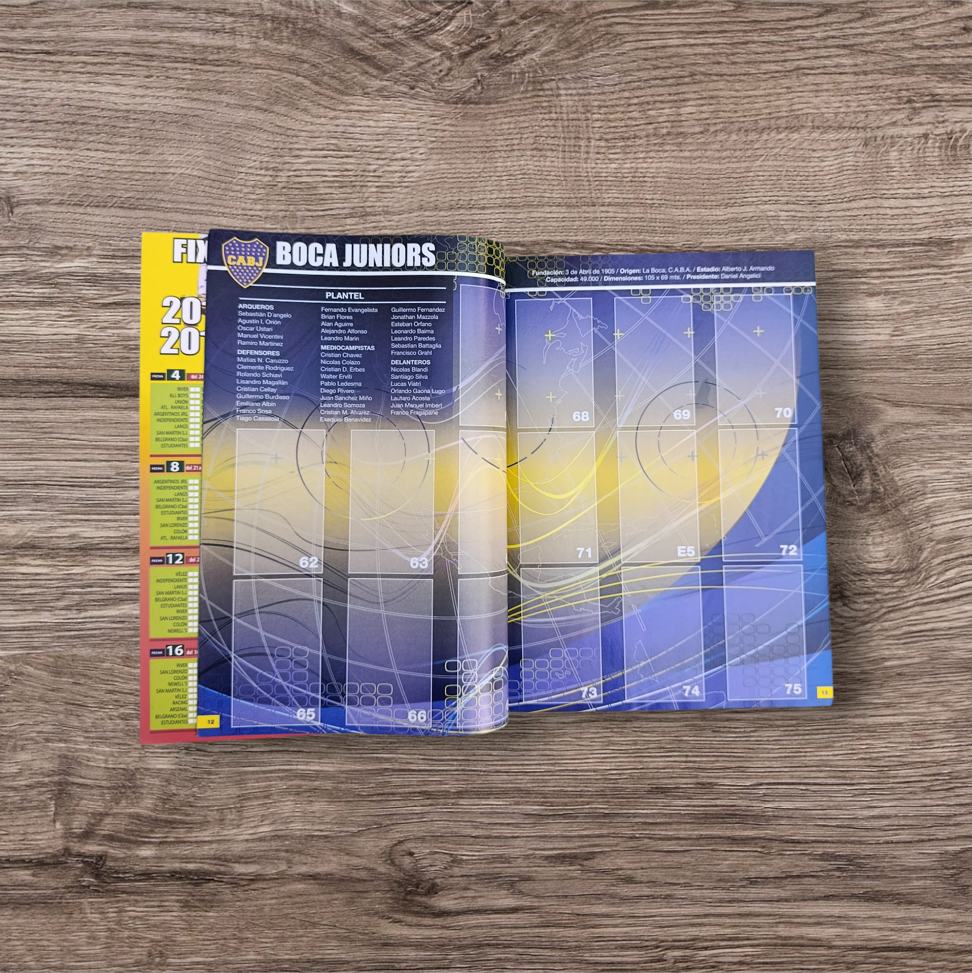 Álbum vacío Torneo Inicial 202-2013