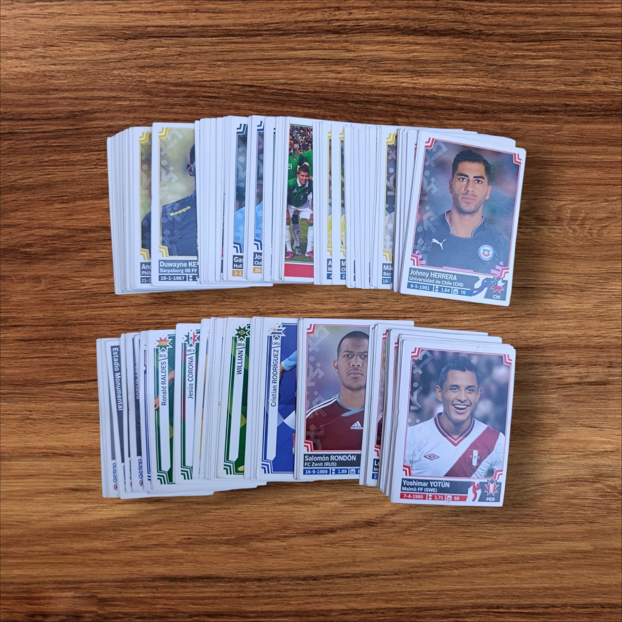 Lote de 181 Figuritas Copa América Chile 2015 (Panini) Sin Repetir
