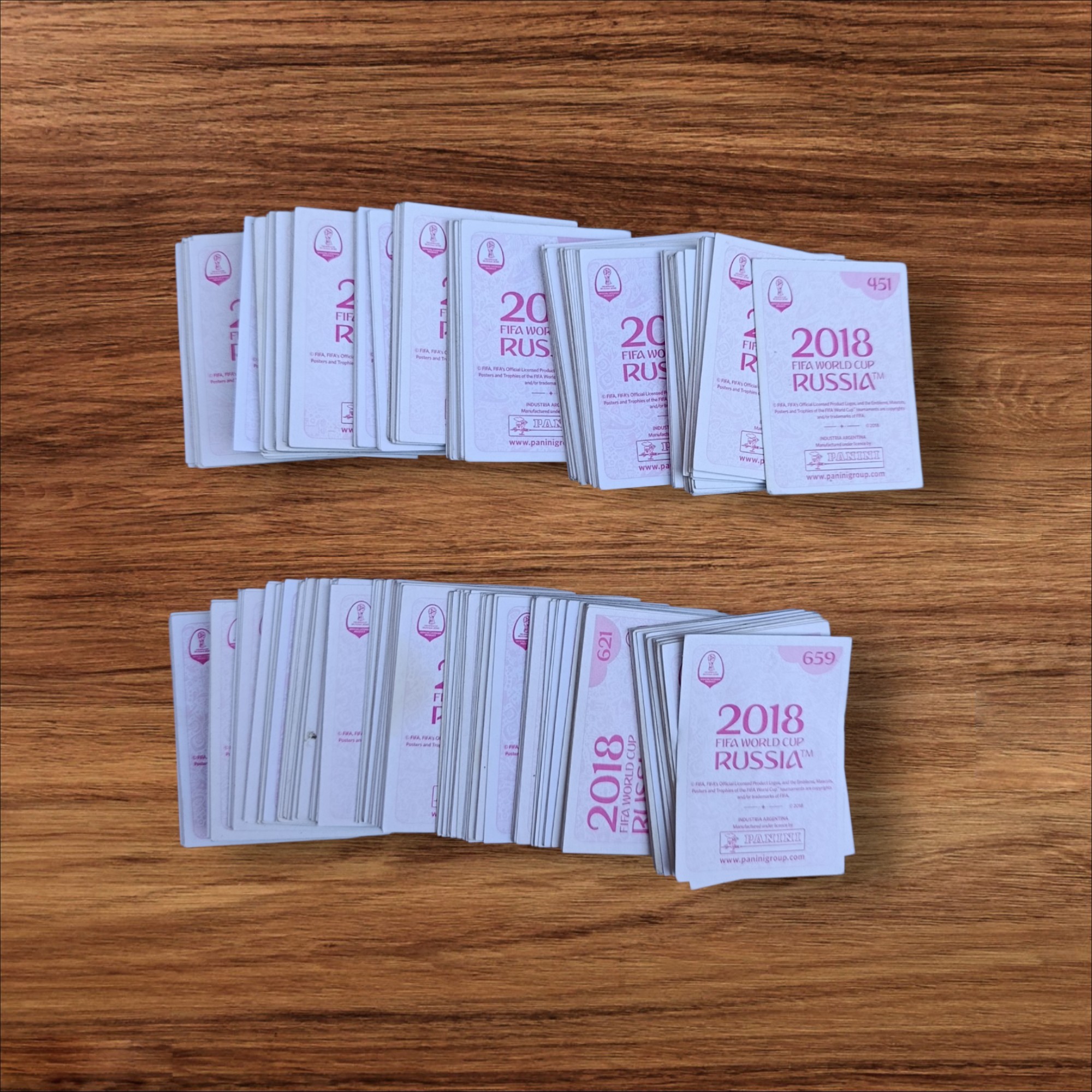 Lote de 329 Figuritas Mundial Rusia 2018 (Panini) Sin Repetir
