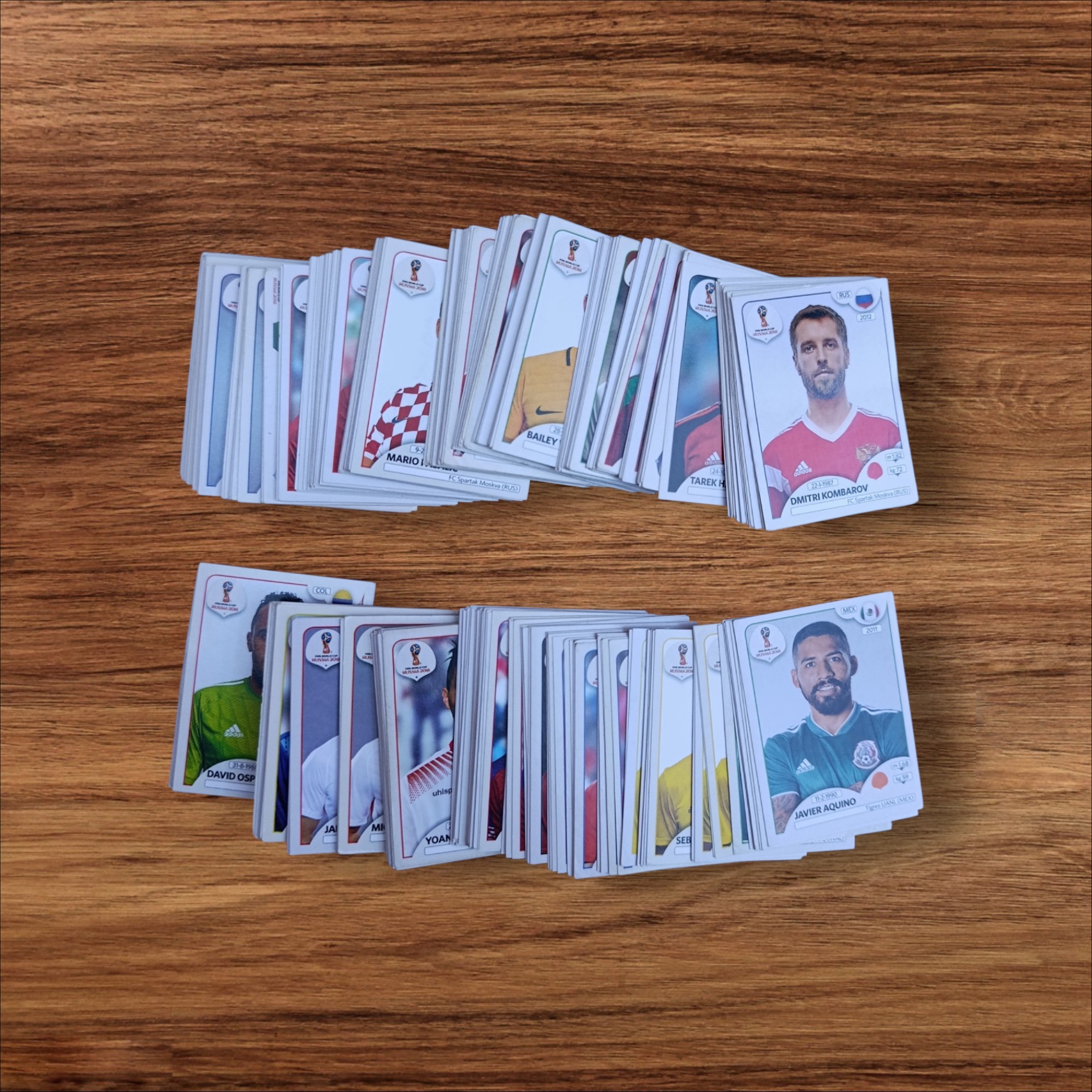 Lote de 329 Figuritas Mundial Rusia 2018 (Panini) Sin Repetir