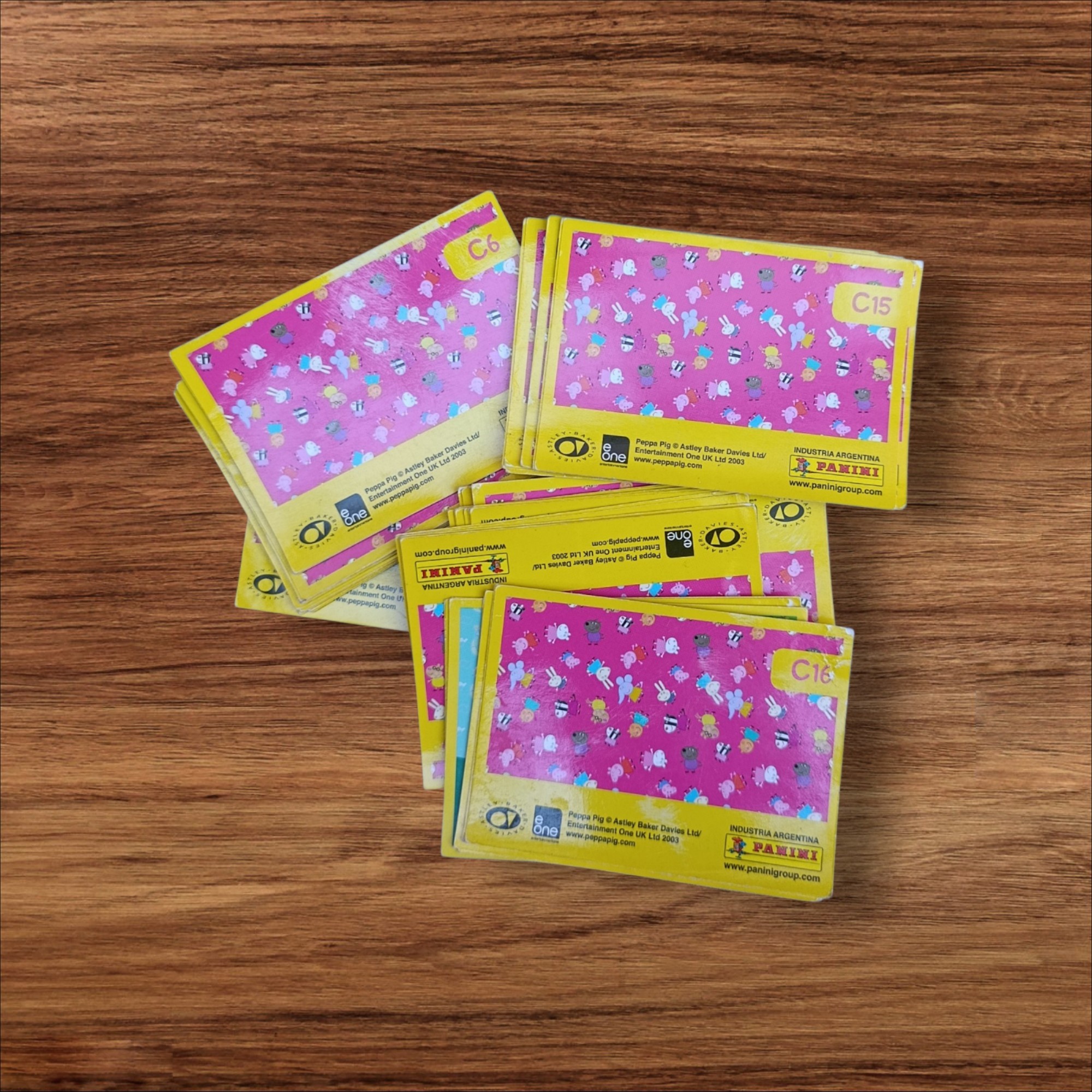 Lote de 55 Figuritas de Peppa Pig (Panini) Con Repetidas