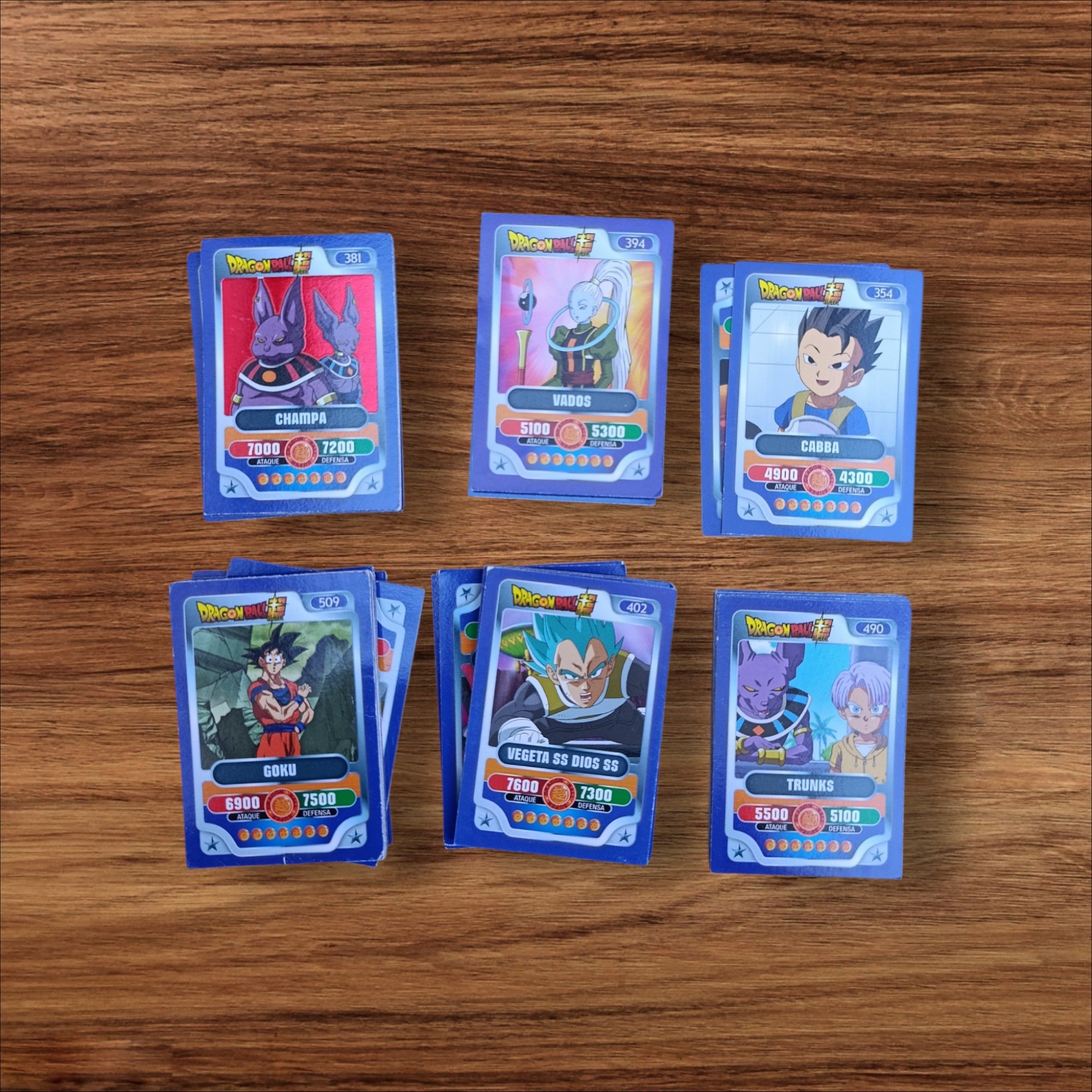 Lote de 149 Cartas de Dragon Ball Super en Excelente Estado