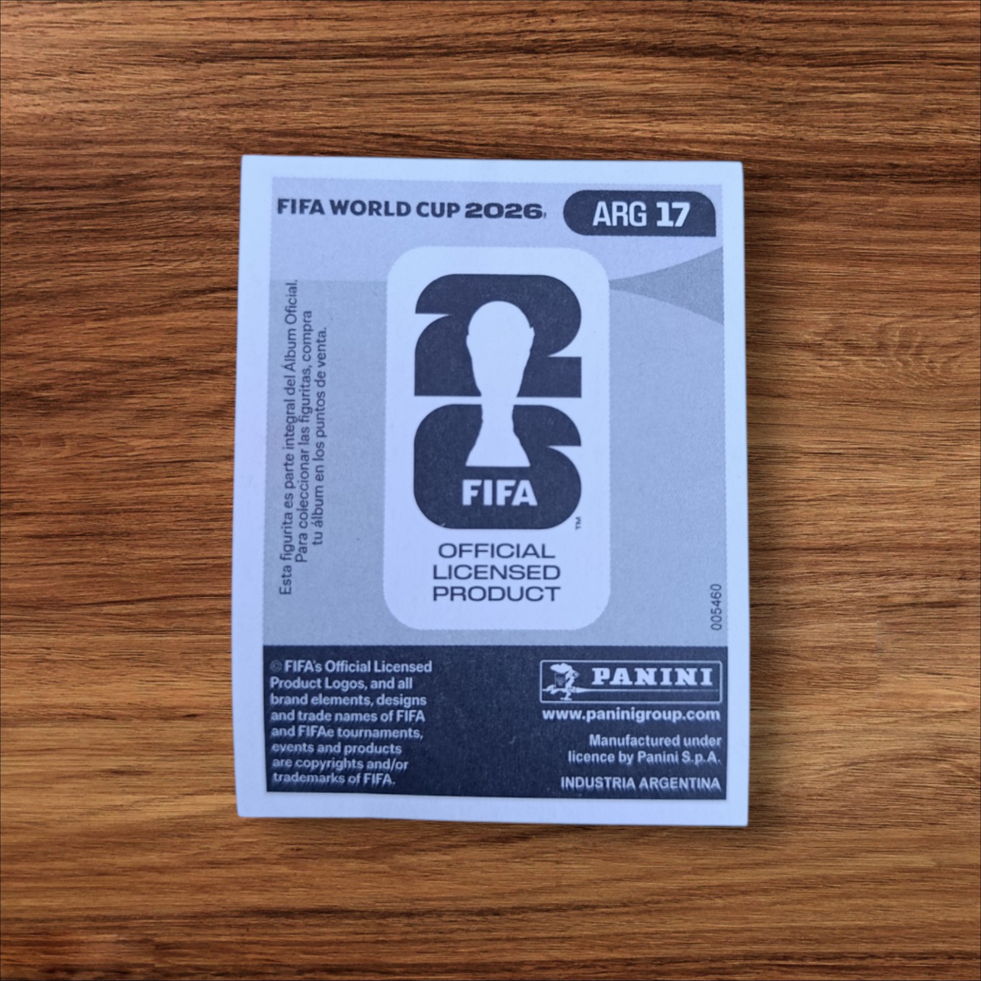 Figurita de Lionel Messi – Mundial 2026 Panini
