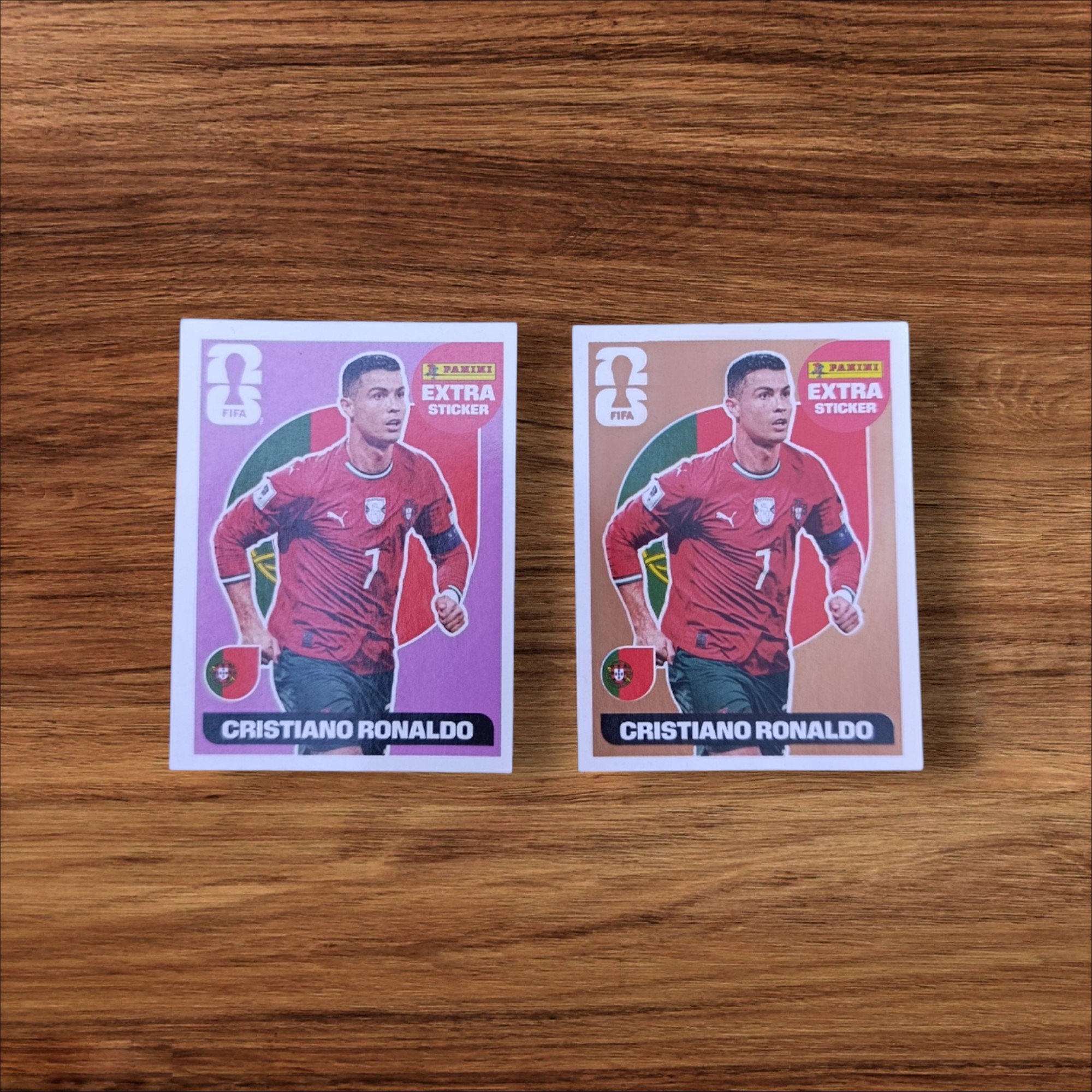 Lote de 2 Figuritas Extra de Cristiano Ronaldo – Mundial 2026 Panini