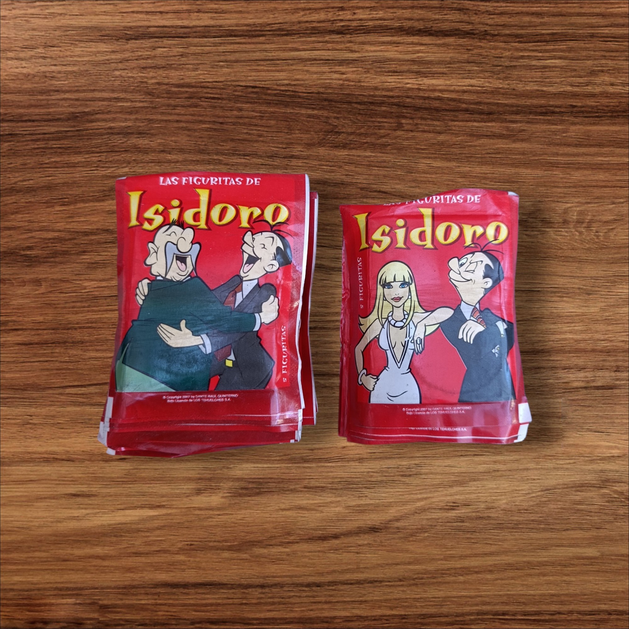 Lote de 37 Sobres de Figuritas Isidoro Cañones (5 Figuritas c/u)