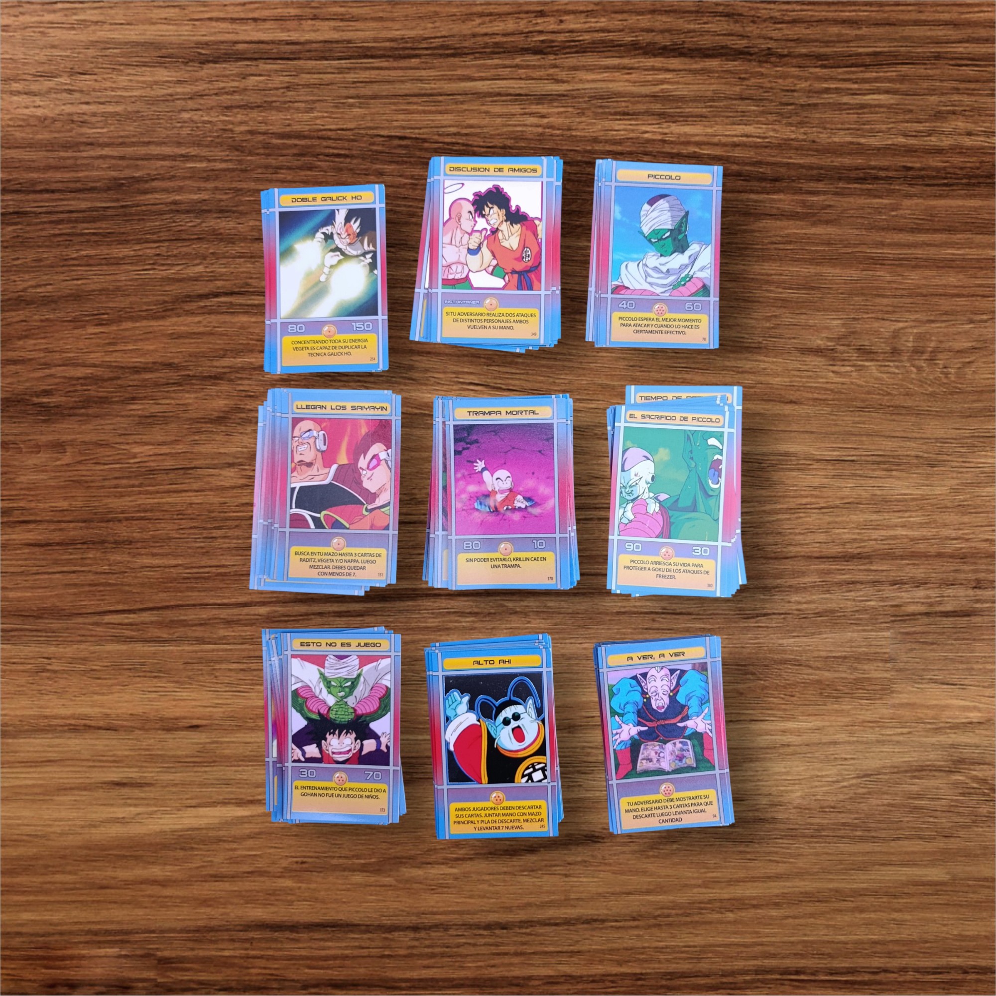 Lote de 120 Cartas de Dragon Ball Leyendas Sin Repetir