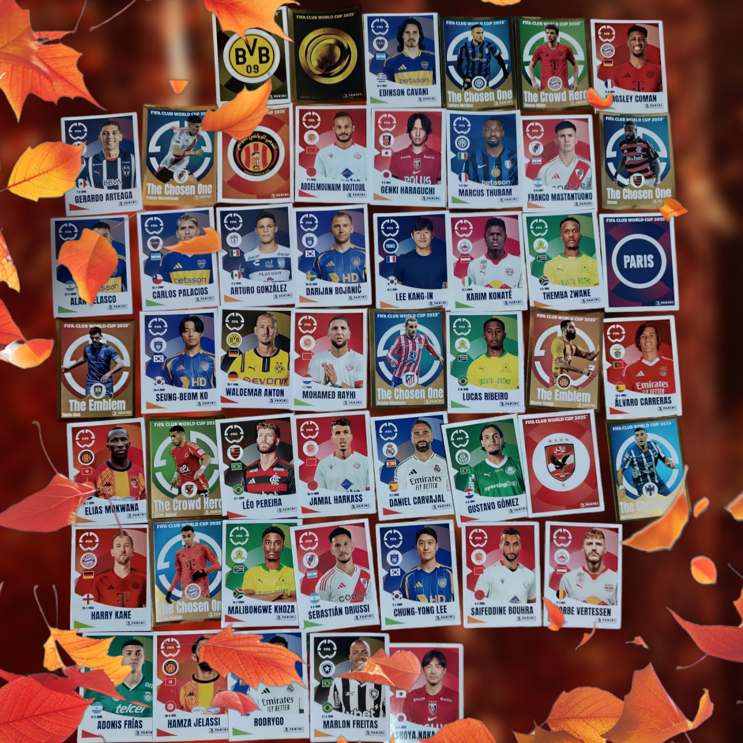 Lote 50 figuritas sueltas Mundial de Clubes Panini