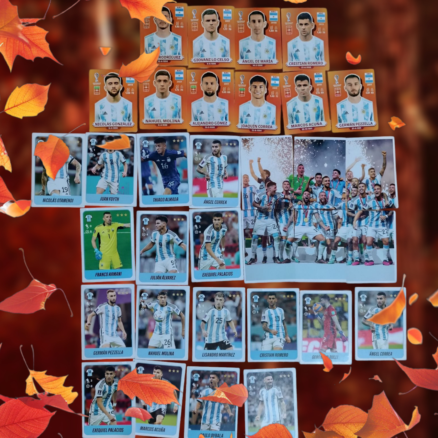 Lote 33 figuritas sueltas selección Argentina