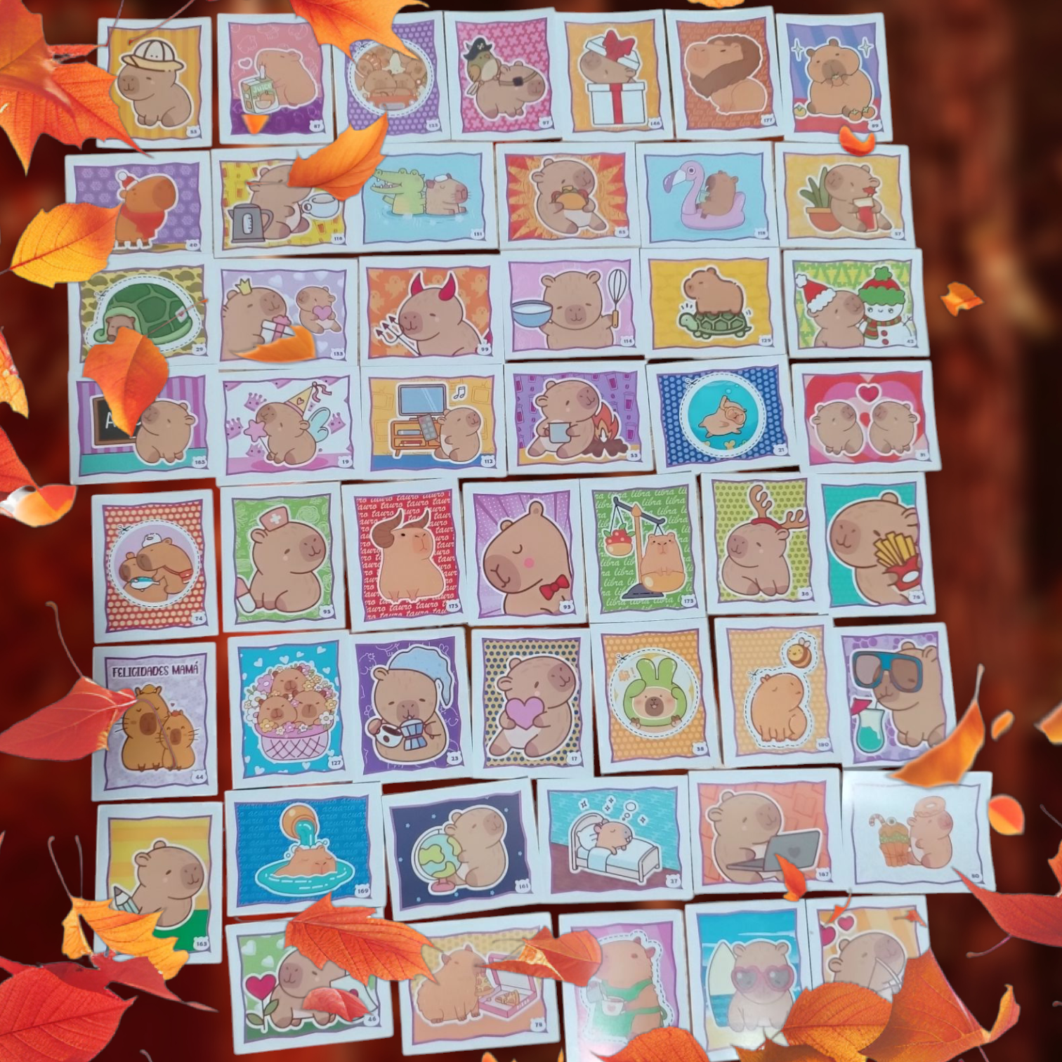 Lote 50 figuritas sueltas Capibara