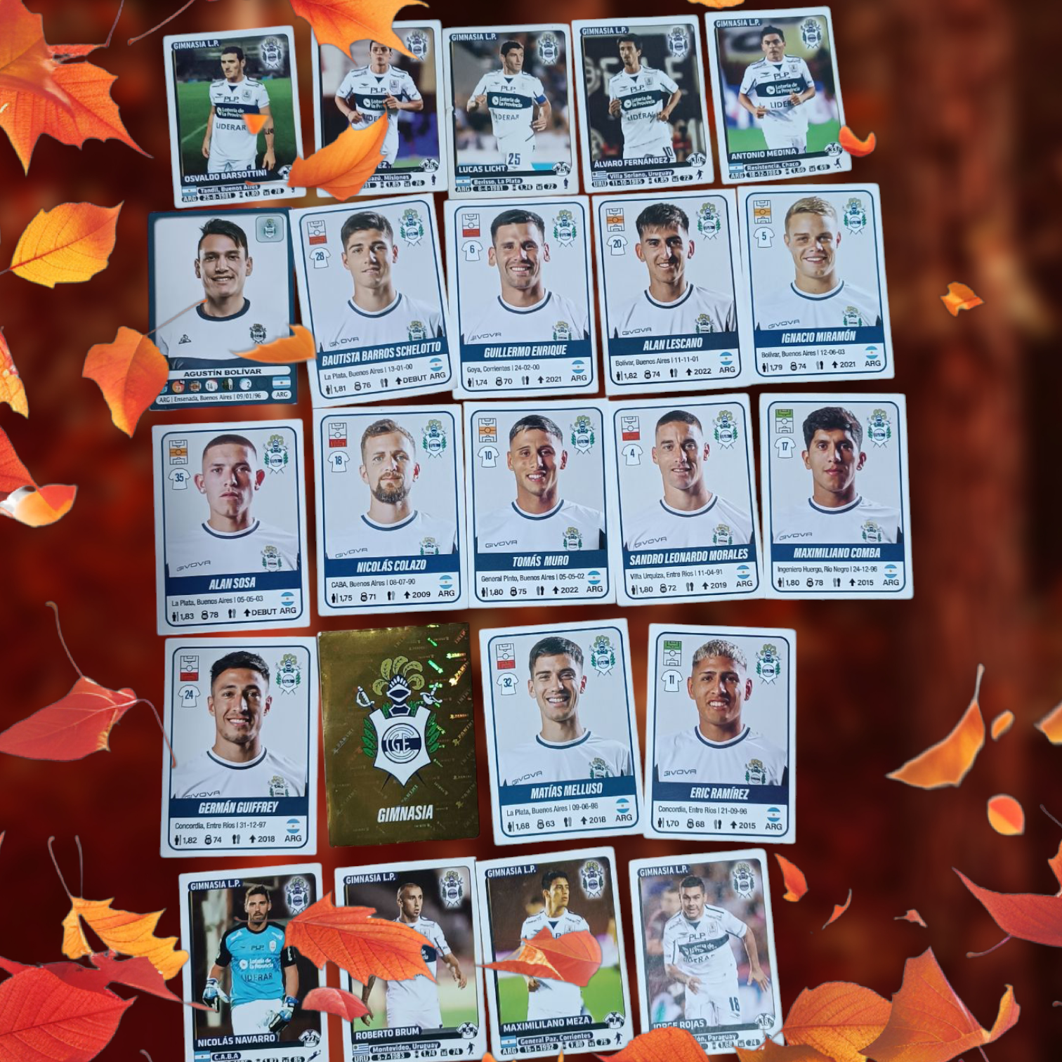 Lote 23 figuritas sueltas Gimnasia y Esgrima de La Plata