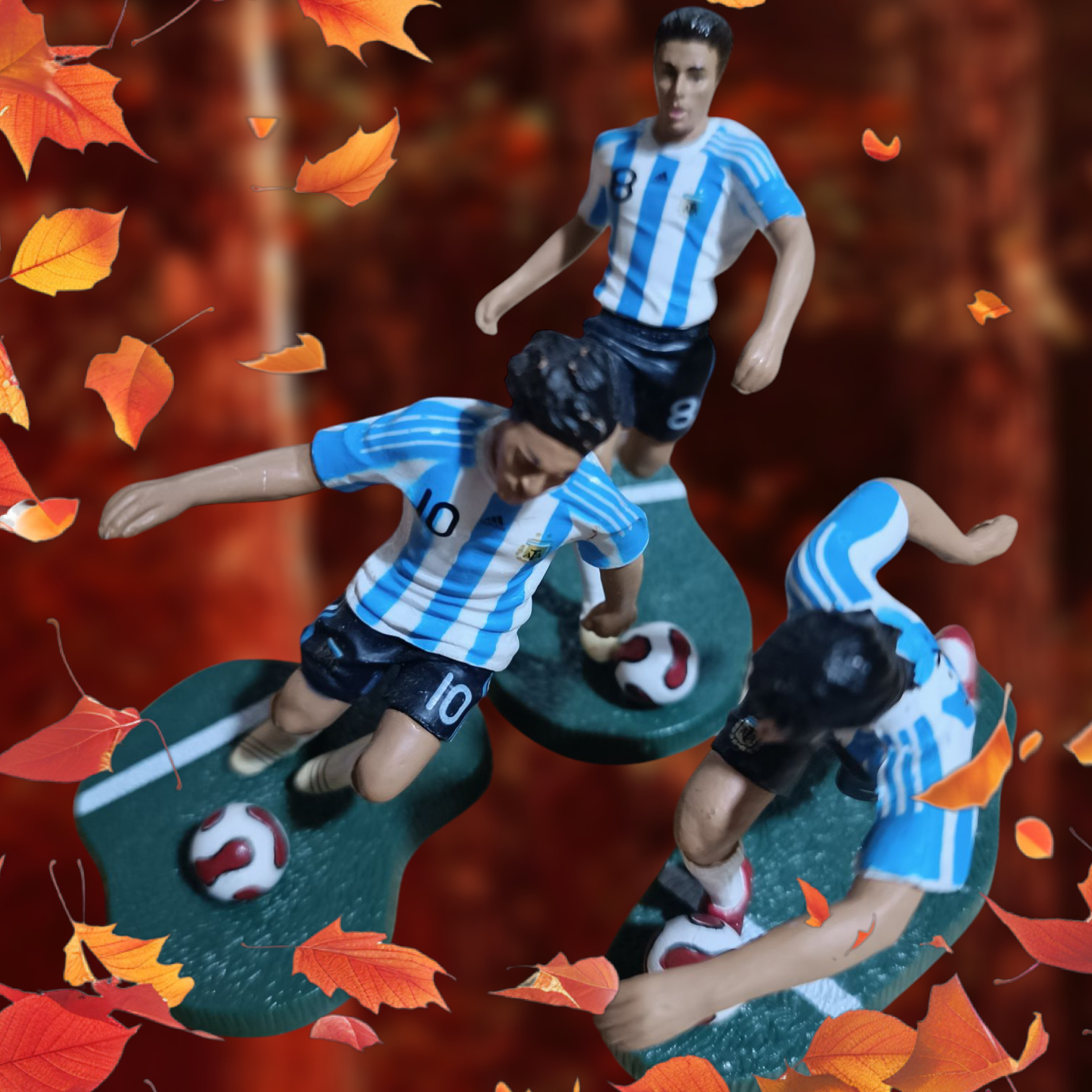 3 Muñecos selección Argentina Sudáfrica 2010