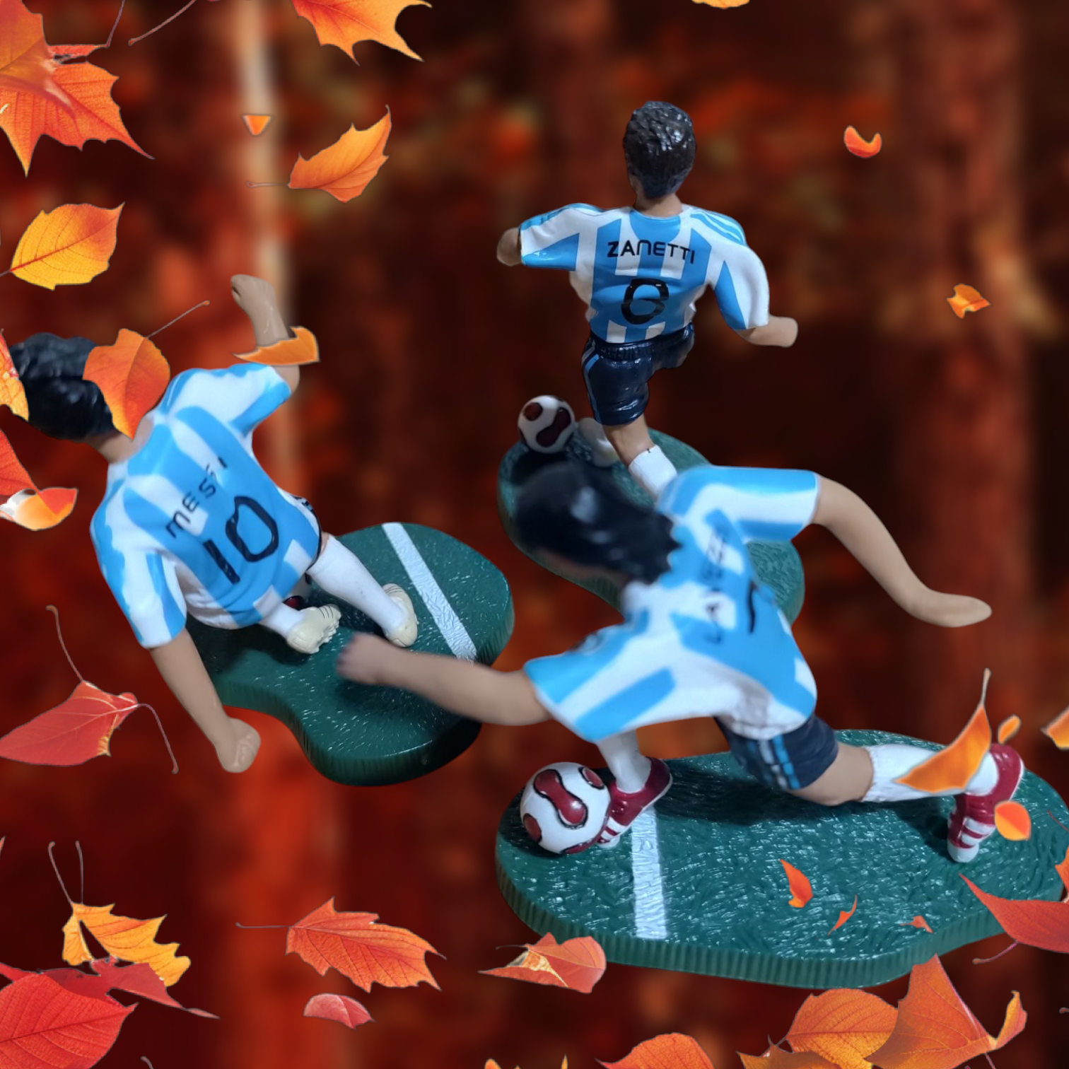 3 Muñecos selección Argentina Sudáfrica 2010