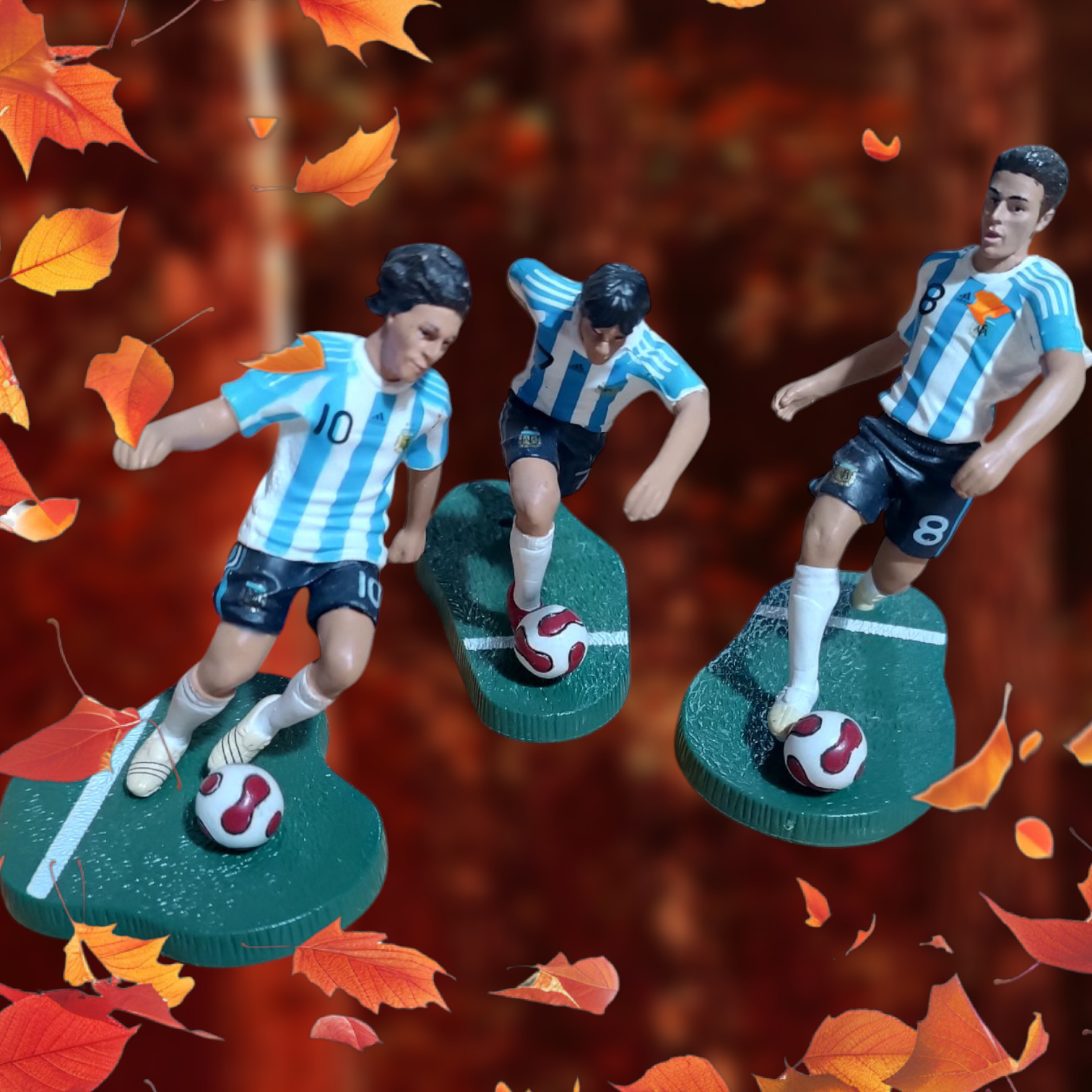 3 Muñecos selección Argentina Sudáfrica 2010