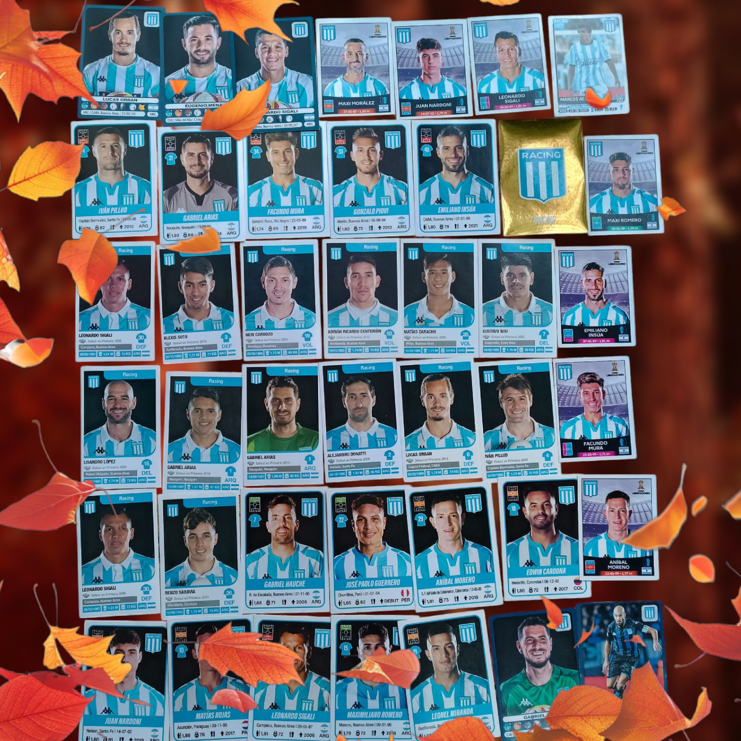 Lote 42 figuritas Racing Club de Avellaneda