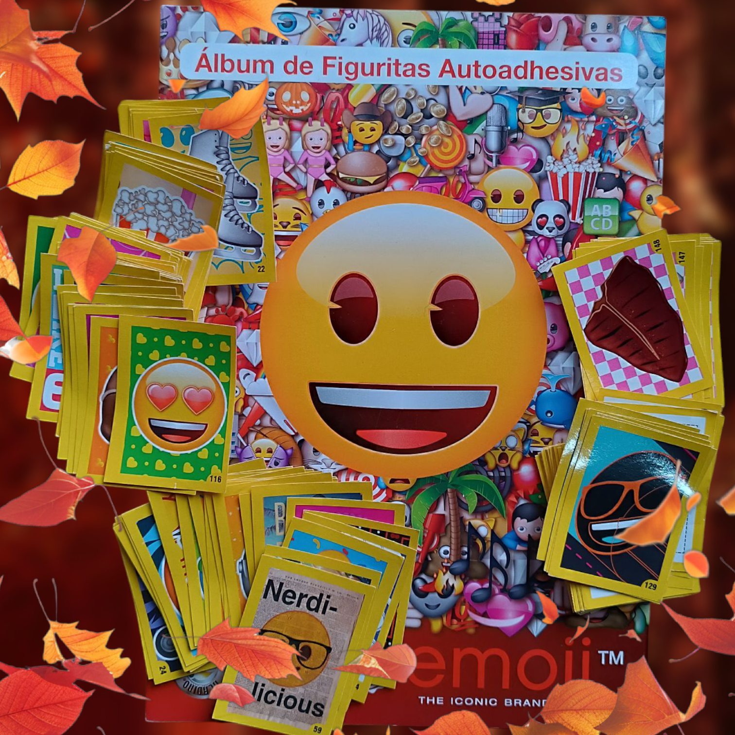 Álbum + 133 figuritas sin repetir Emojis