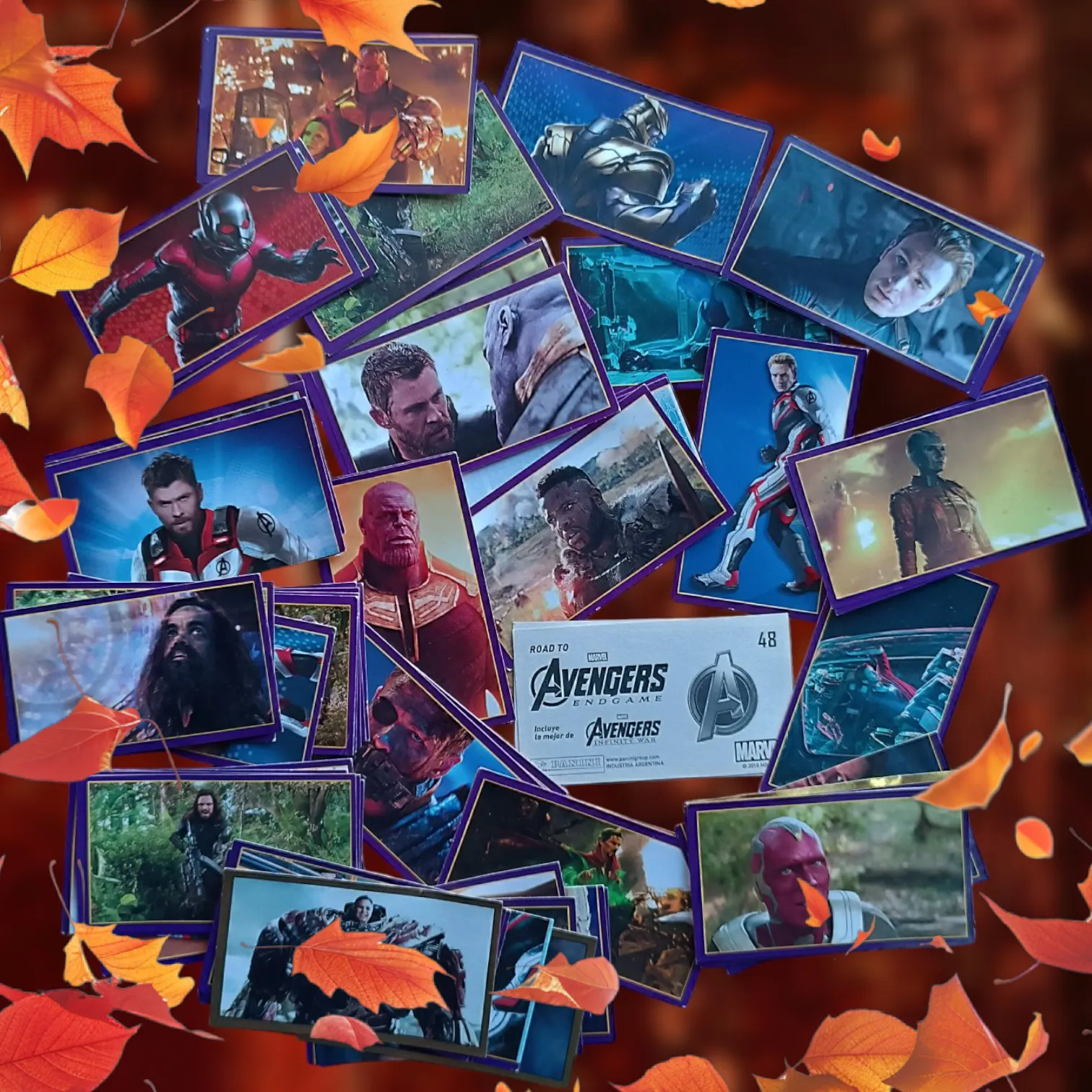 Lote 88 figuritas sueltas Avengers Endgame Panini
