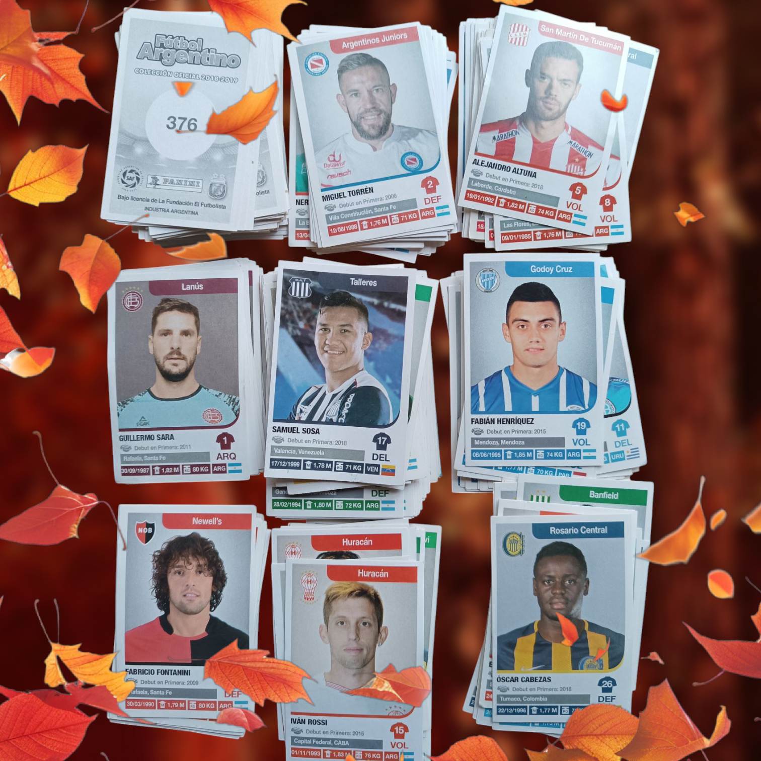 Súper lote 269 figuritas Fútbol Argentino 2018-2019