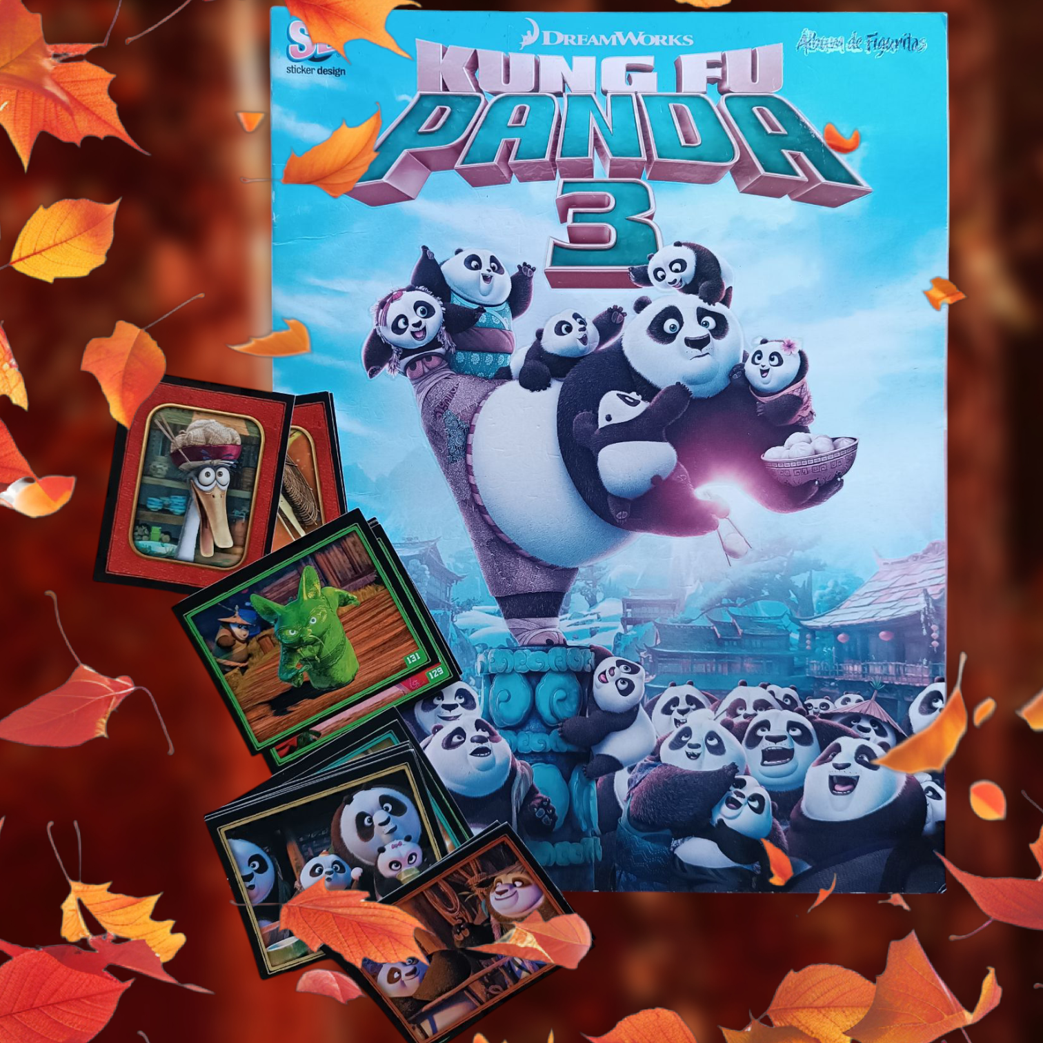 Álbum + 20 figuritas sueltas Kung Fu Panda