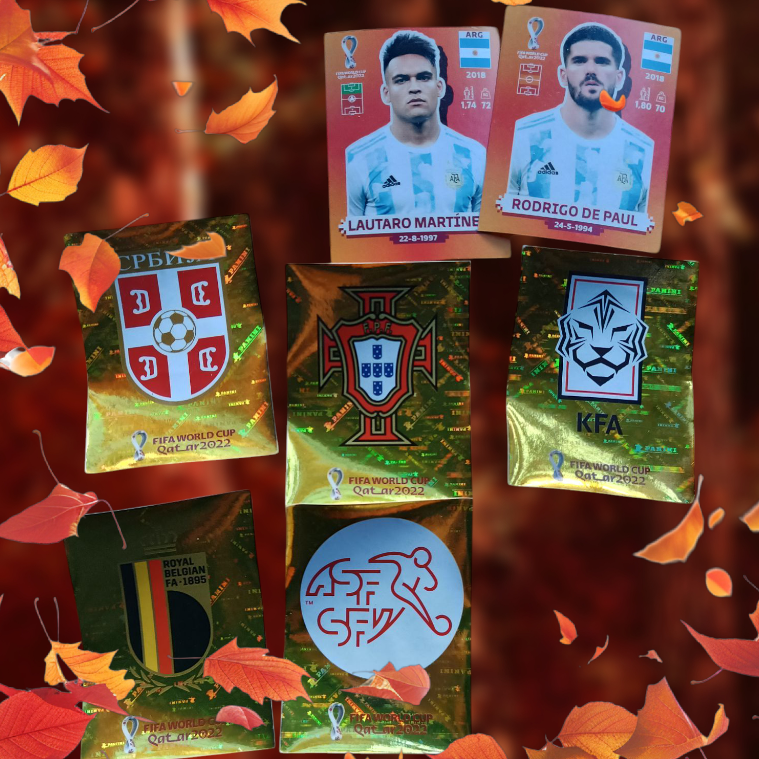 Figuritas sueltas Qatar 2022 - Argentina y escudos