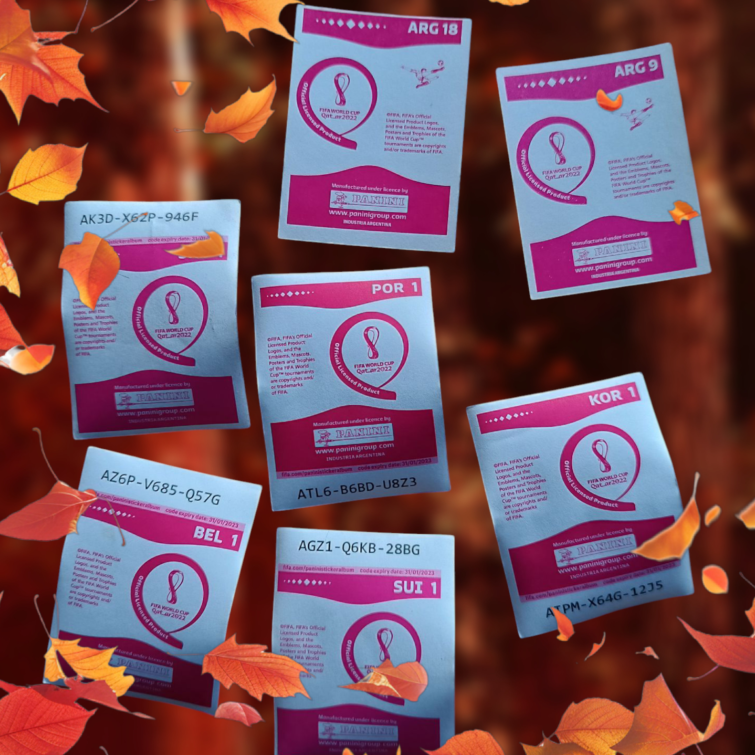 Figuritas sueltas Qatar 2022 - Argentina y escudos