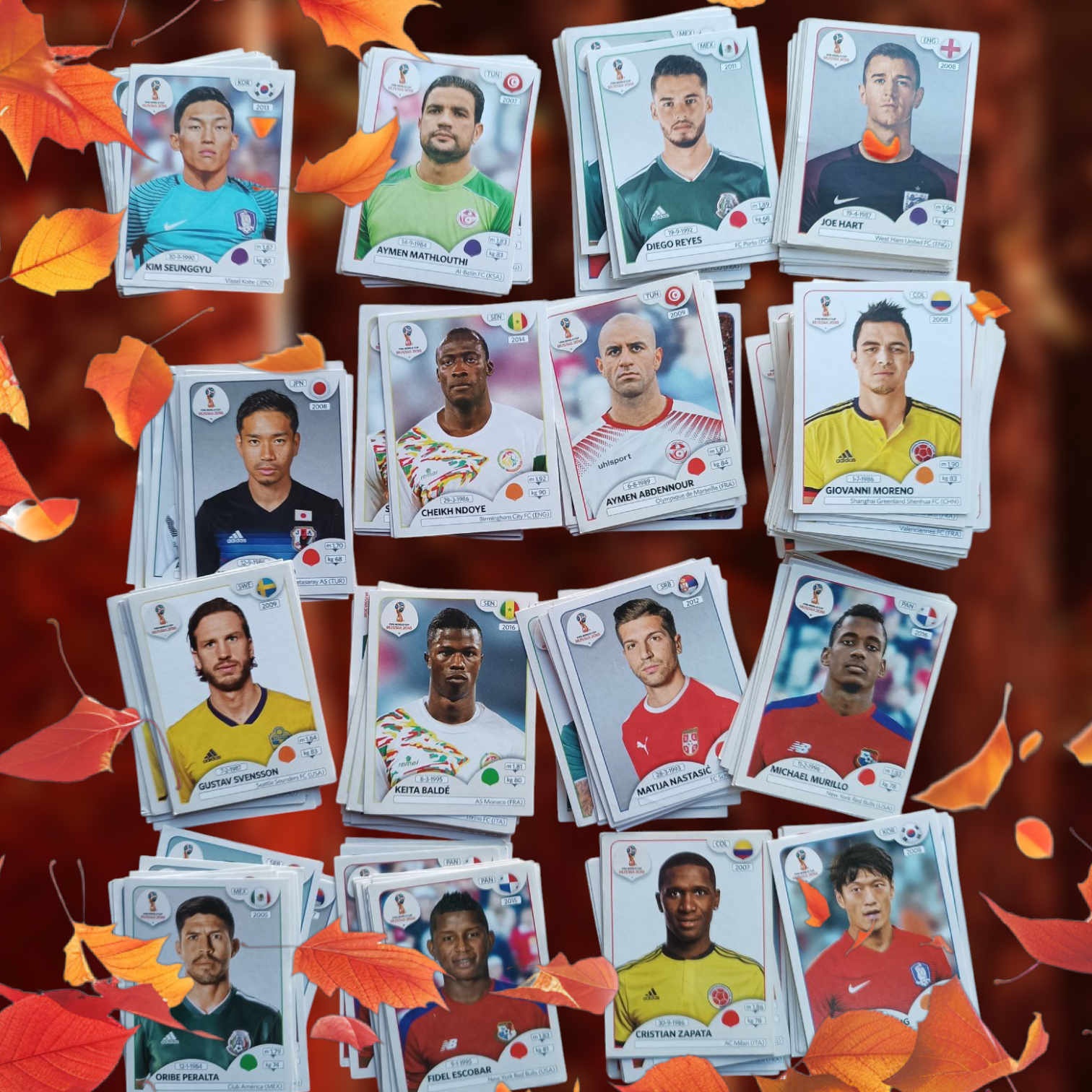 Lote 198 figuritas sin repetir Mundial Rusia 2018 Panini